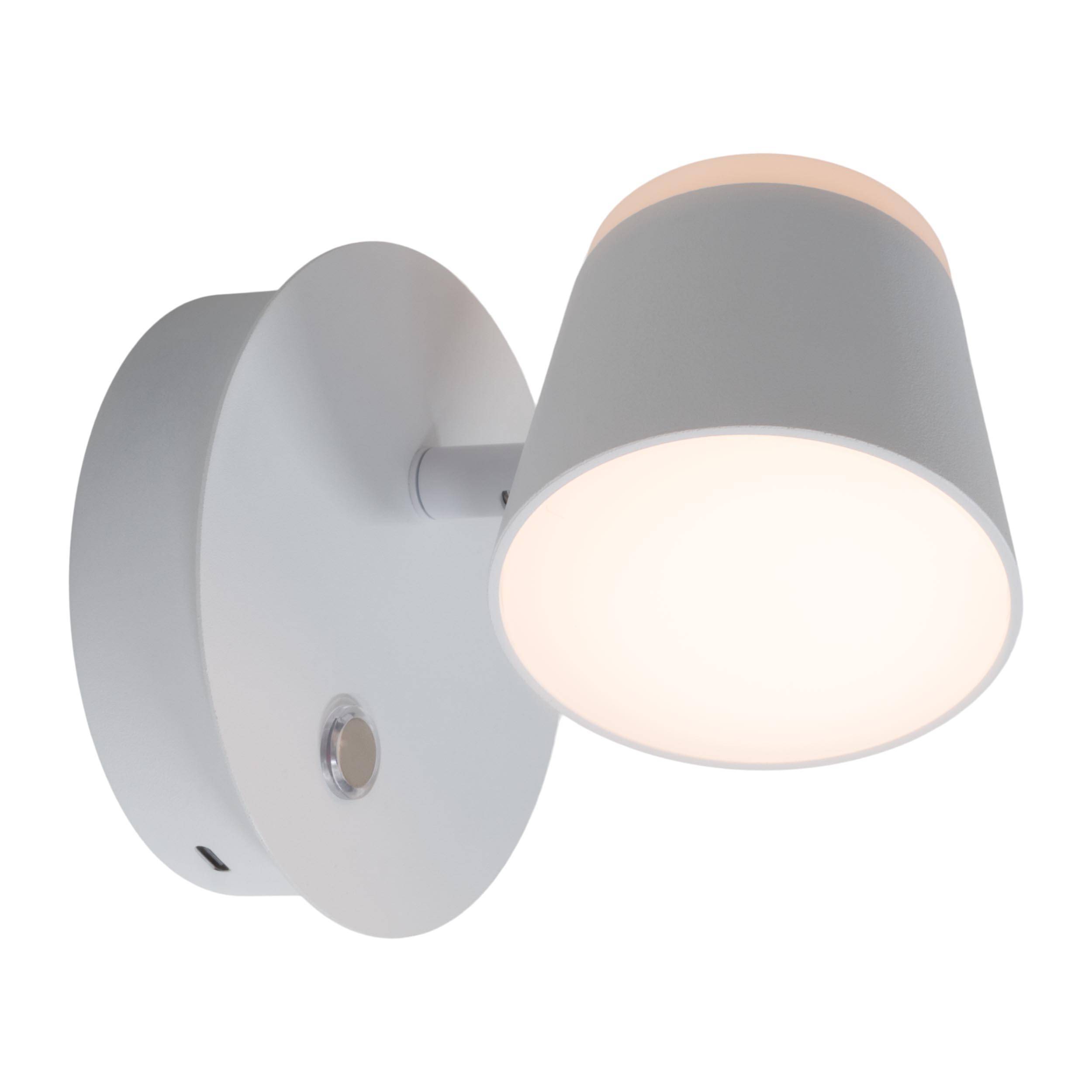 Akku-Wand-Leuchte "TONDO" magnetisch weiß