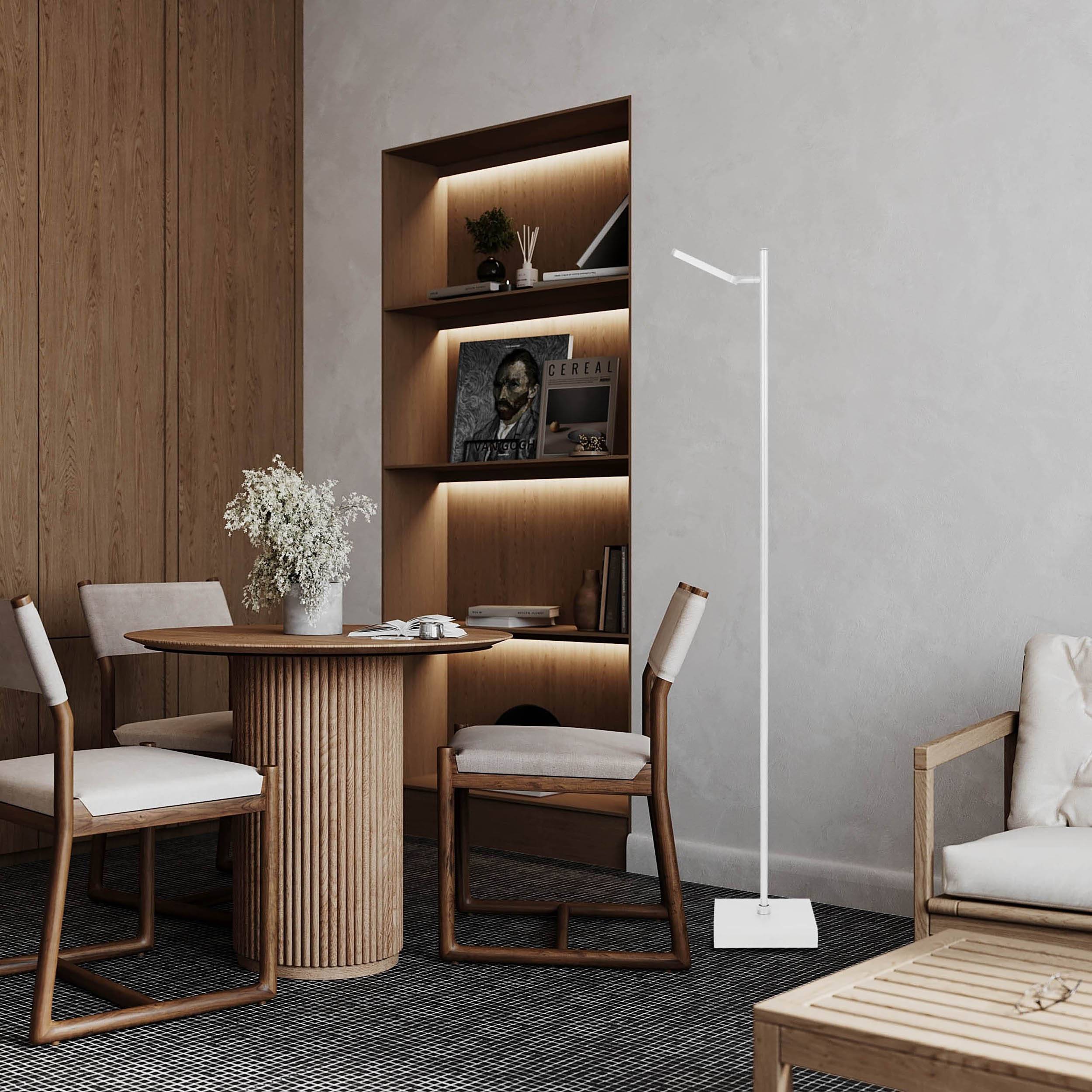 LED Akku-/ Stehleuchte "LUPA" H:135cm weiß