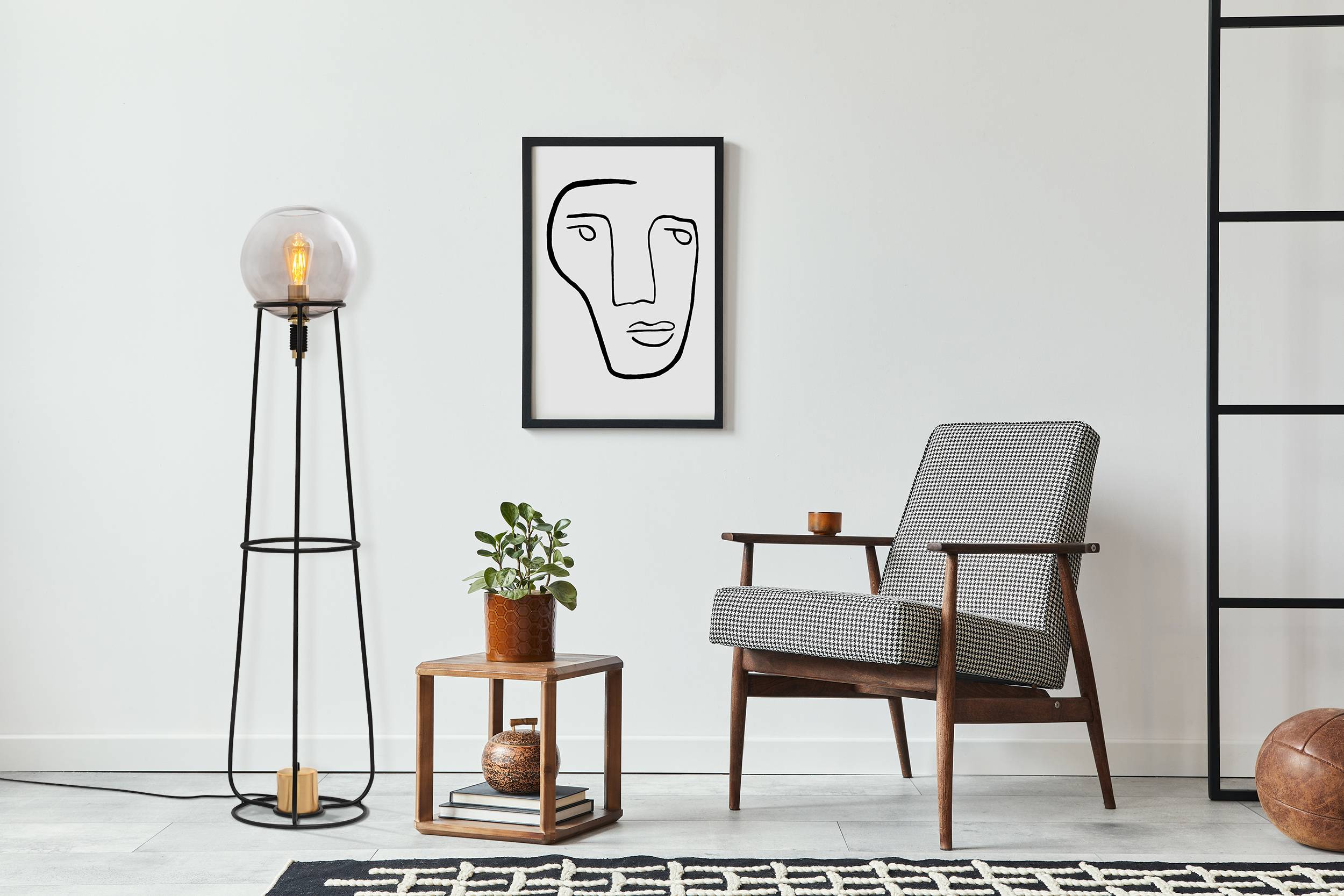 Stehleuchte exkl. Leuchtmittel "STELO" H: 128,5cm