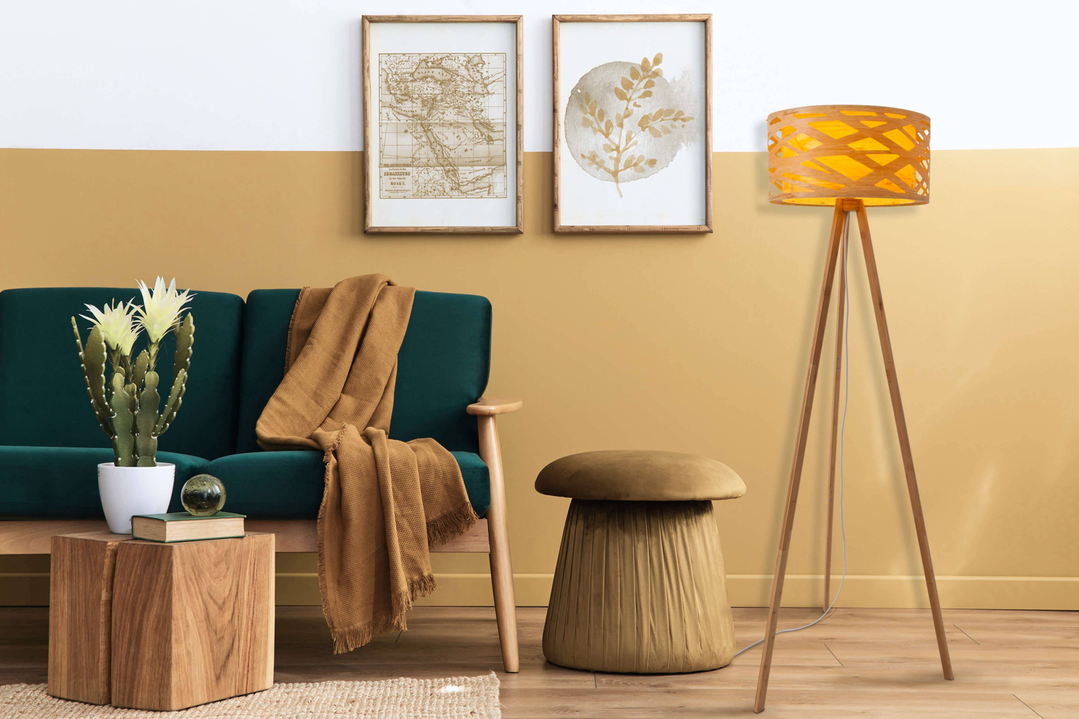 Stehleuchte mit Bambus H: 148 cm "FINJA"