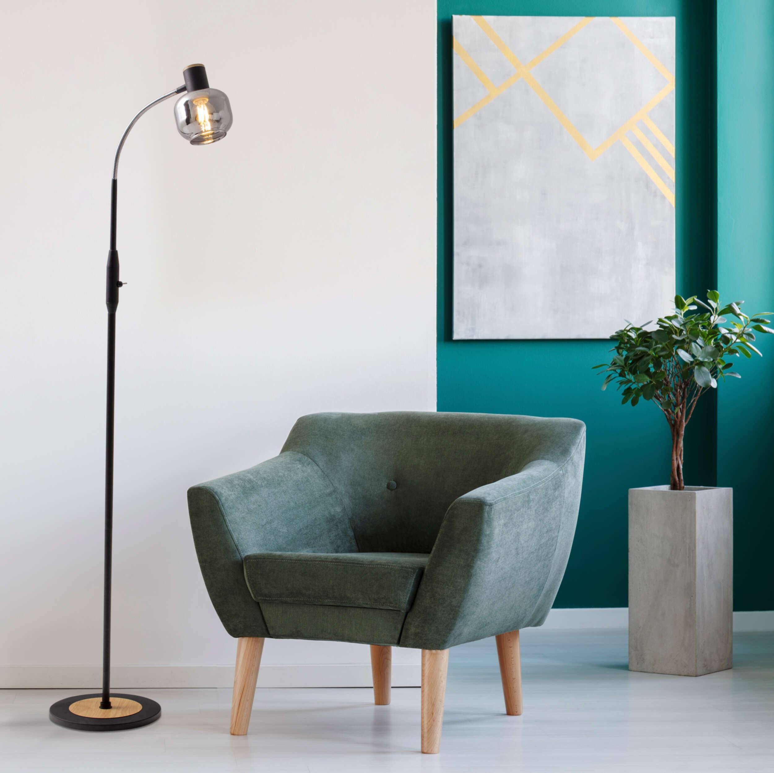 Glas-Stehleuchte "FUMOSO"