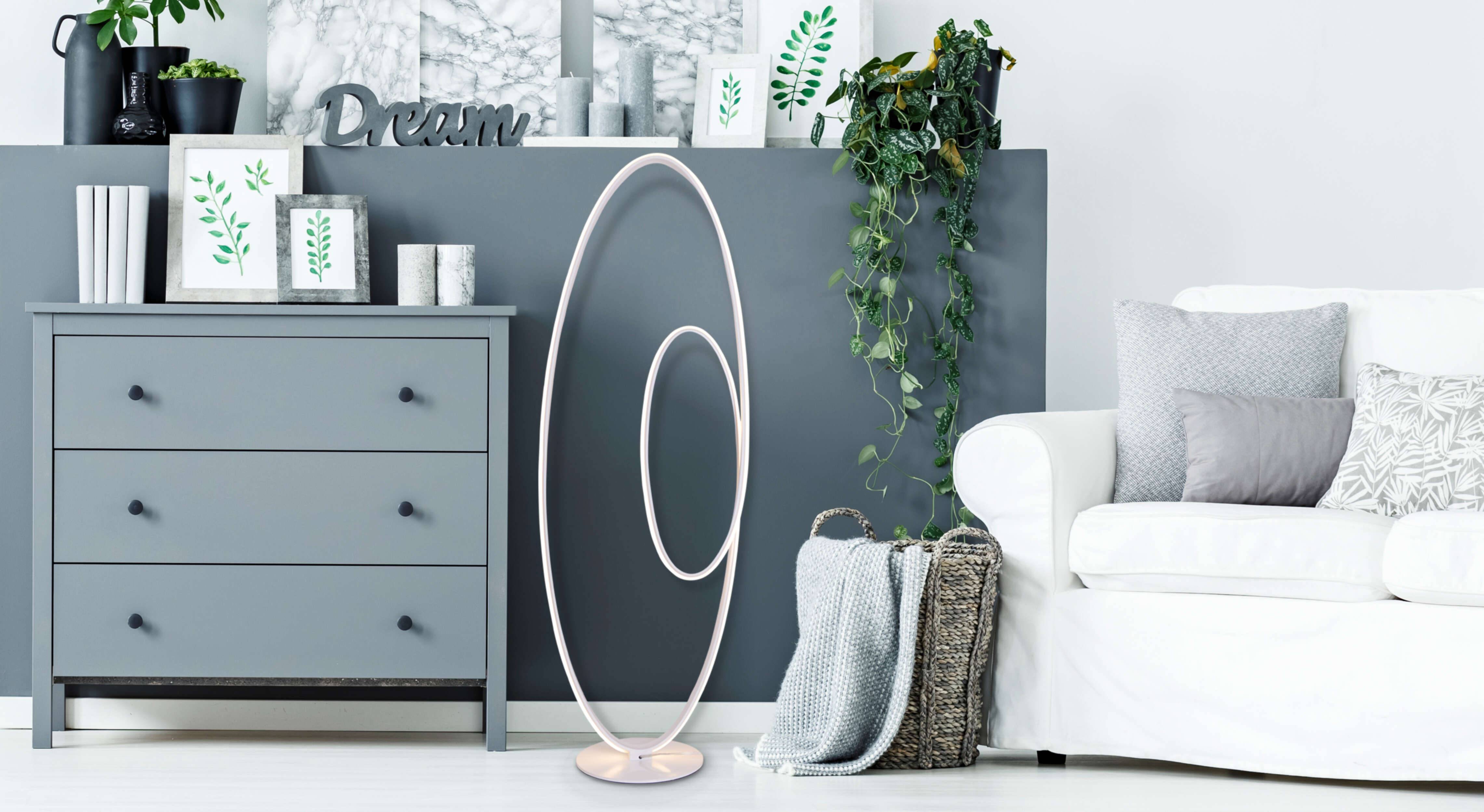 LED Stehleuchte h: 120cm weiß "ODRIVE"