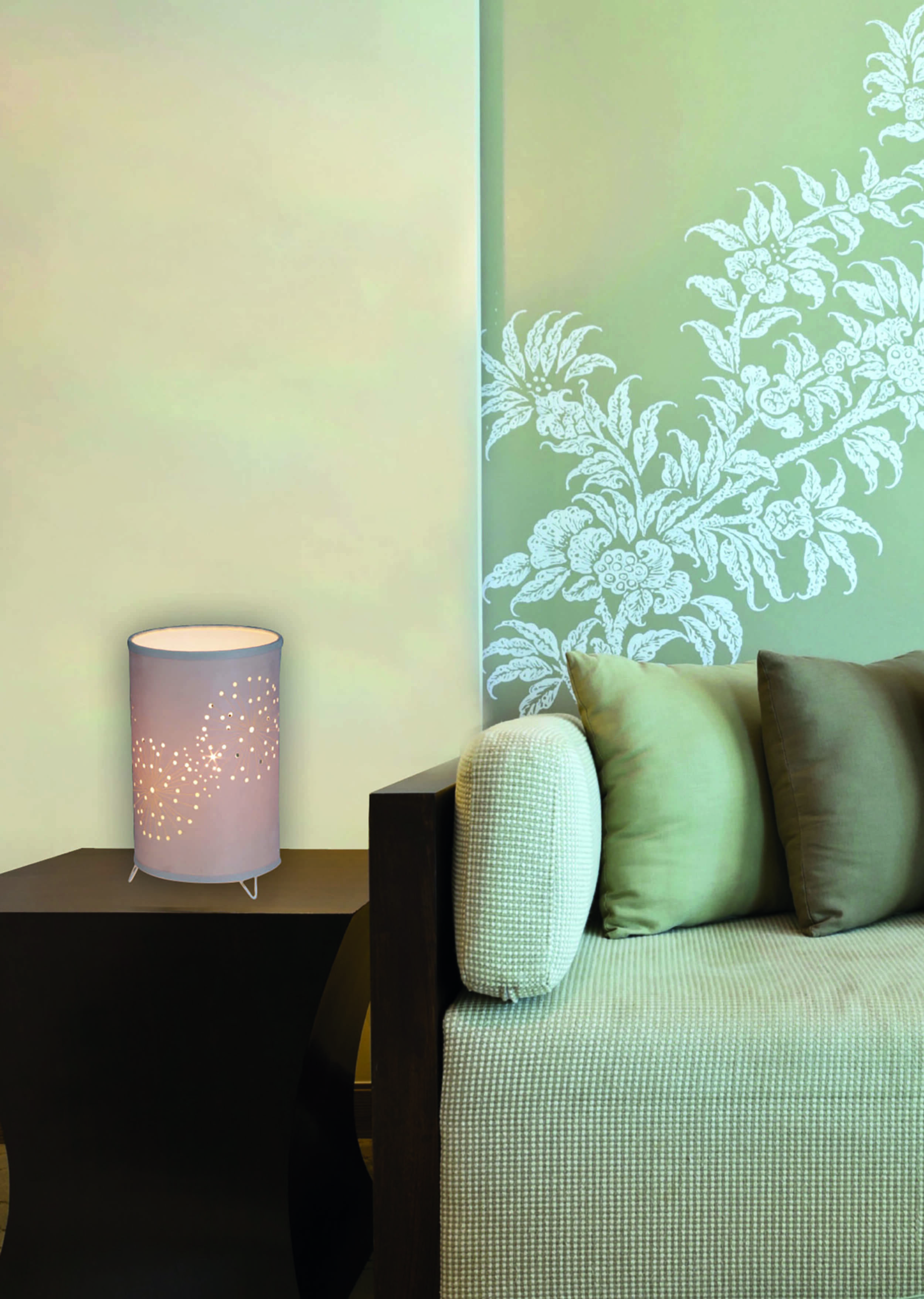 Stoff-Tischleuchte h:25cm "AURONA"