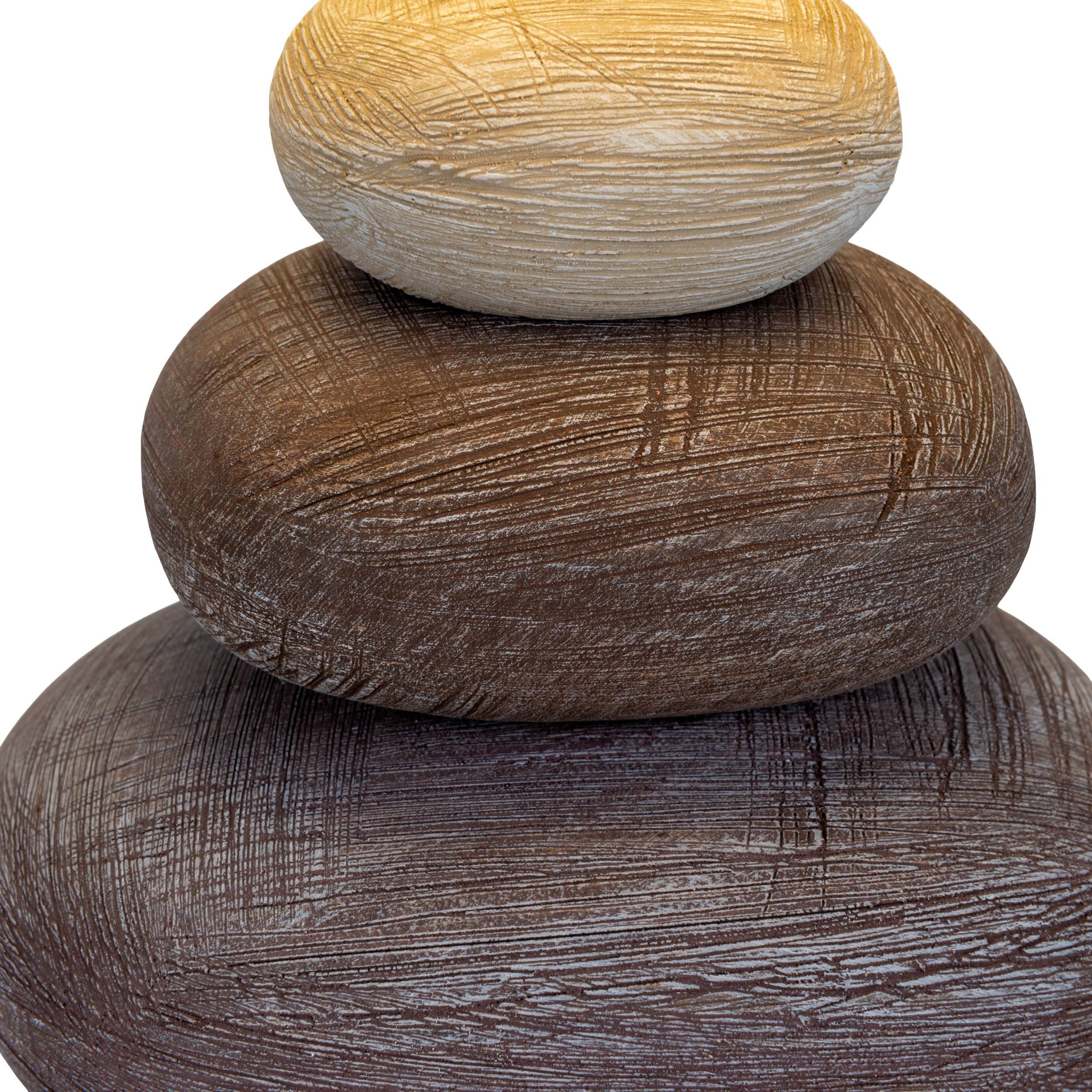 Keramik Tischleuchte "STONEY" braun