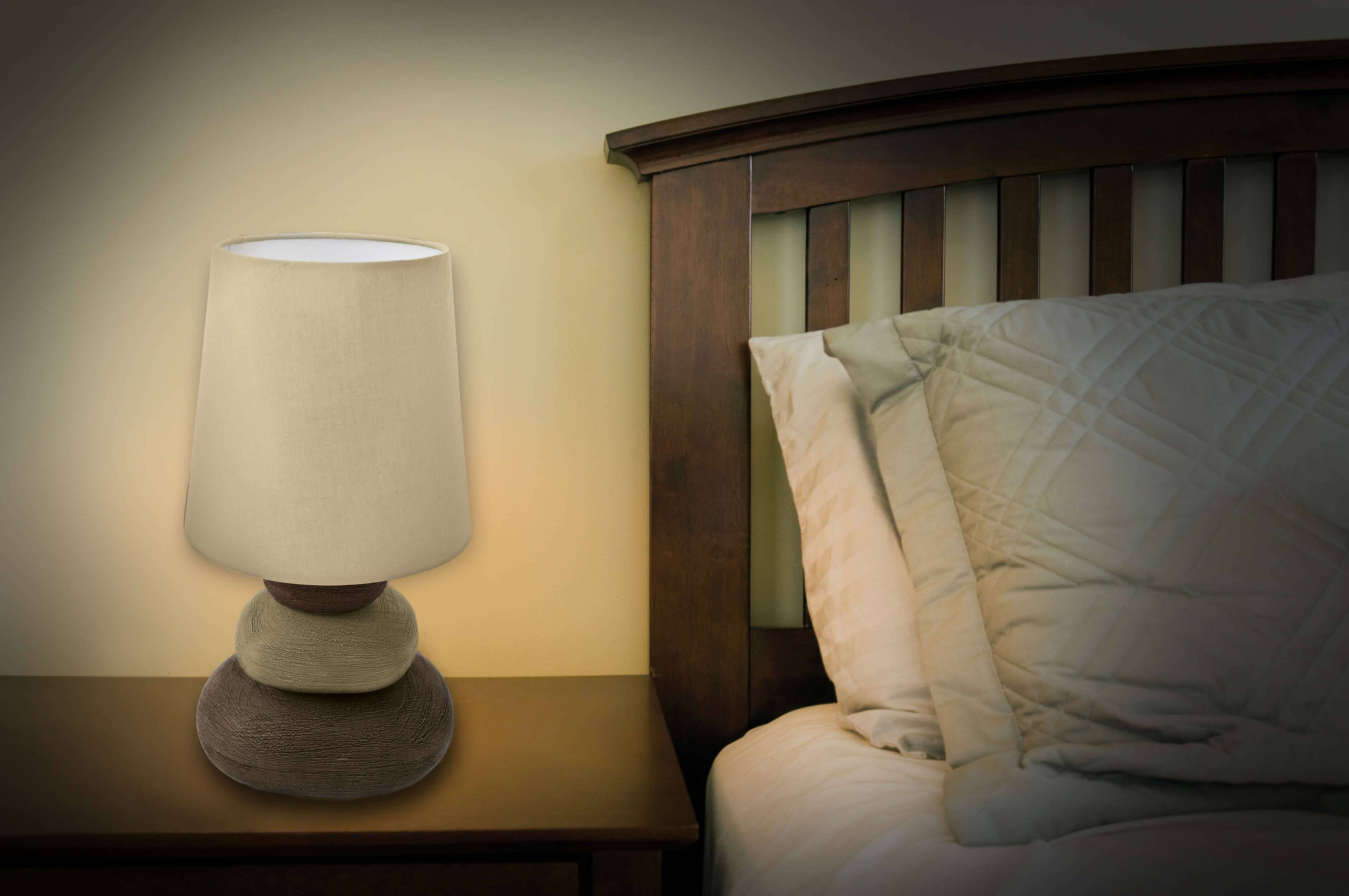 Keramik Tischleuchte "STONEY" natur