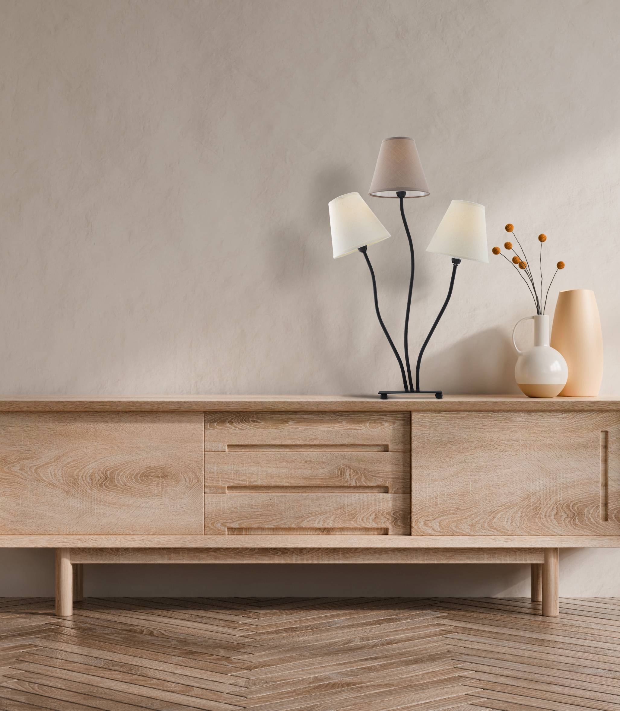 Tischleuchte, 3 Flg."BOHO"