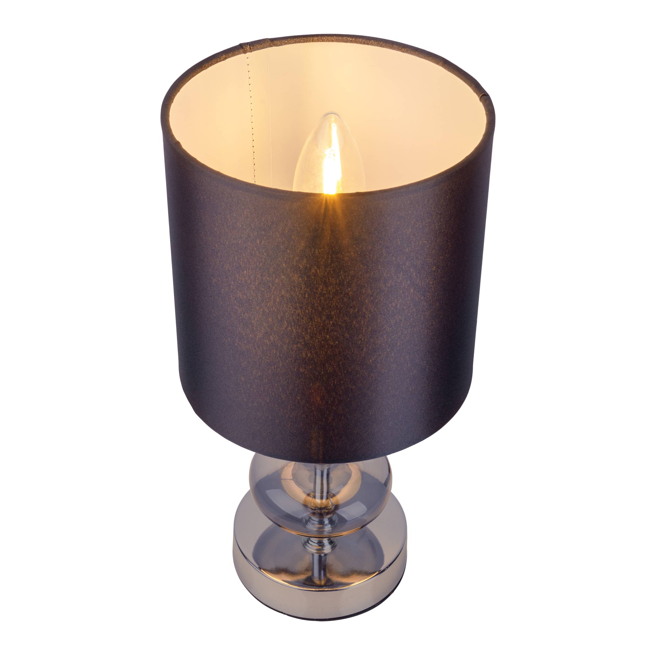 Stoff - Tischleuchte "MALI" schwarz