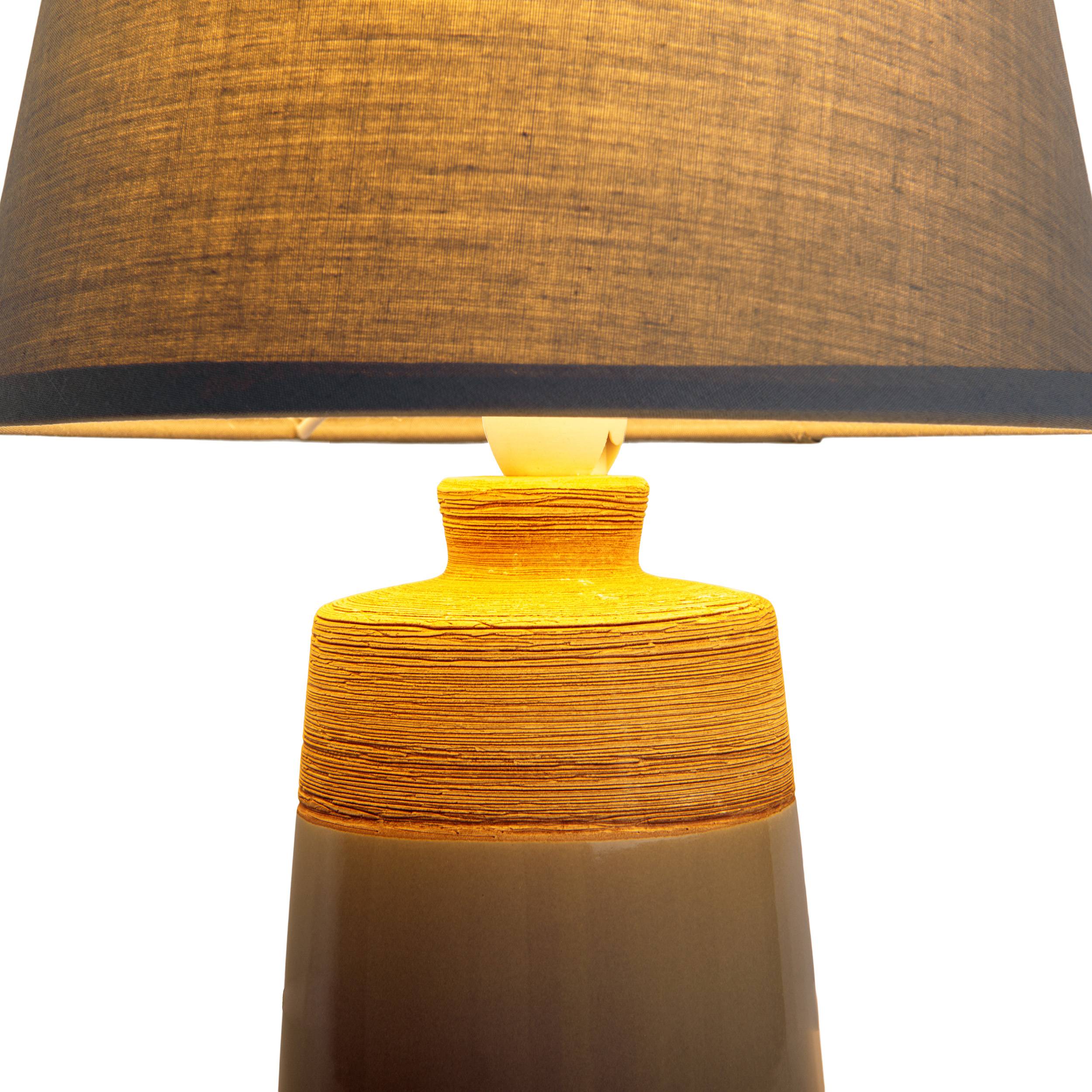 Keramik Tischleuchte "TALIA" grau