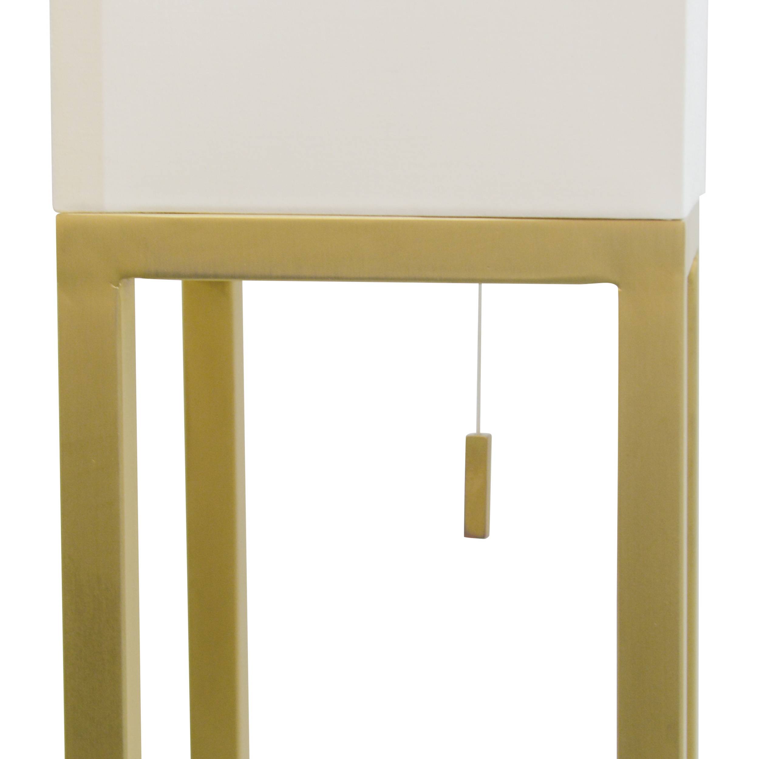 Tischleuchte "ALFA" beige-messing matt