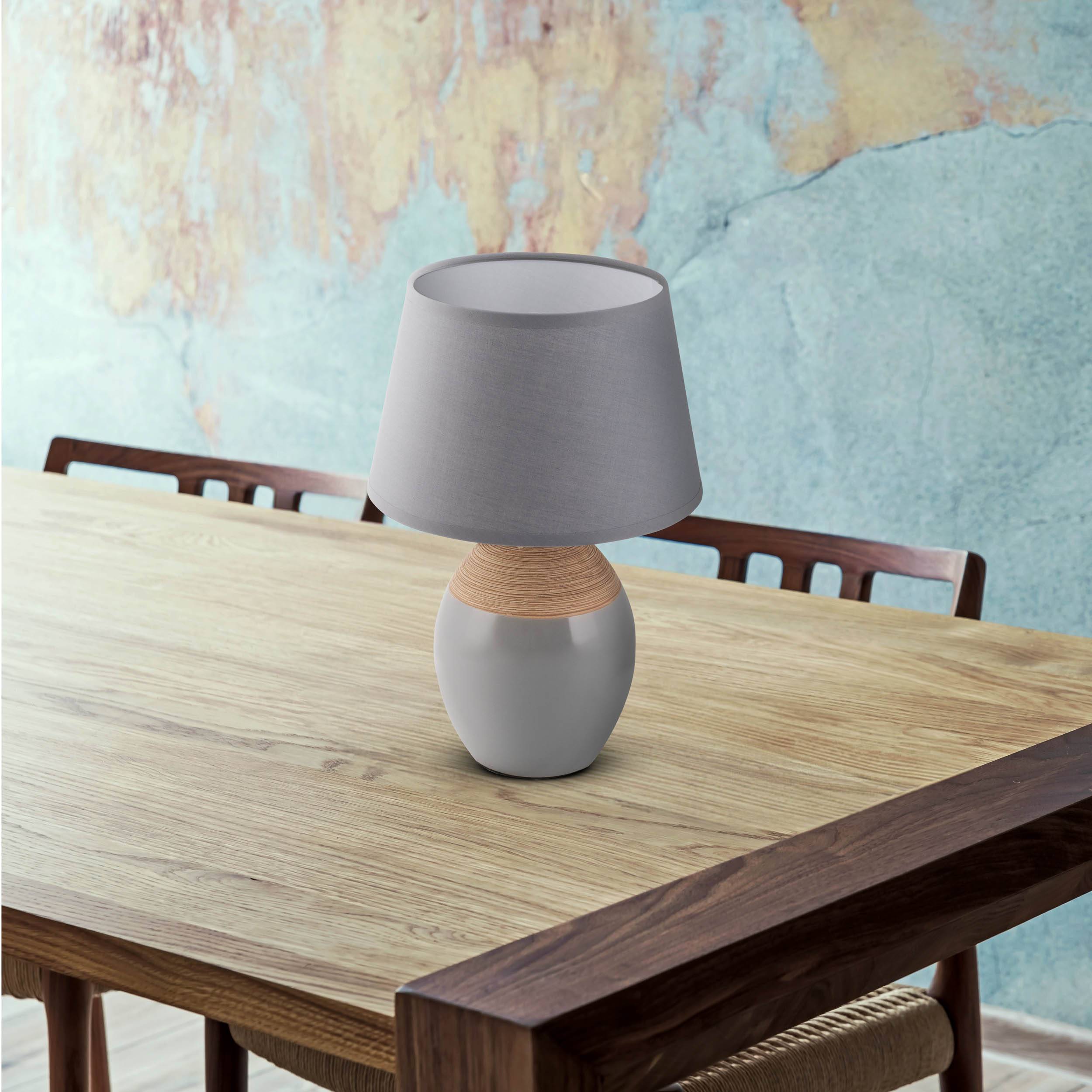 Keramik Tischleuchte "TALI" grau