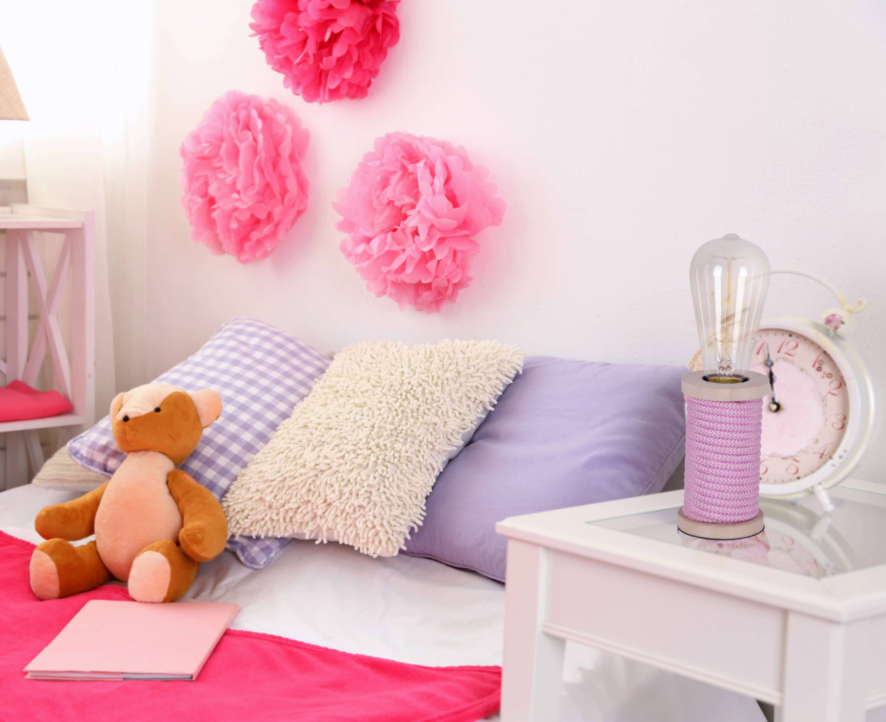 Tischleuchte "MAX" pink/weiß h: 12cm