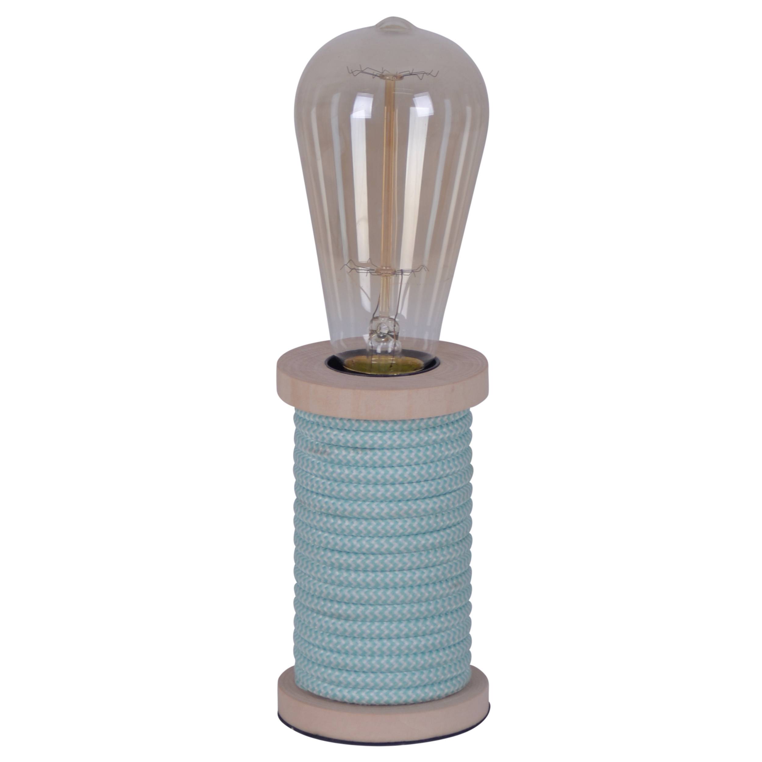 Tischleuchte "MAX" türkis/weiß h: 12cm