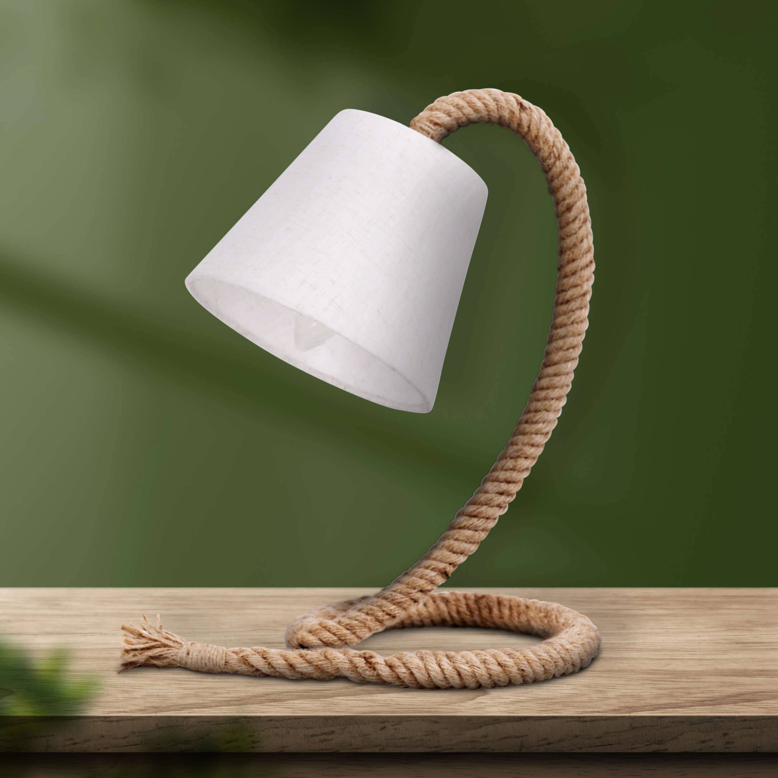 Tischleuchte mit Textilschirm "ROPE"