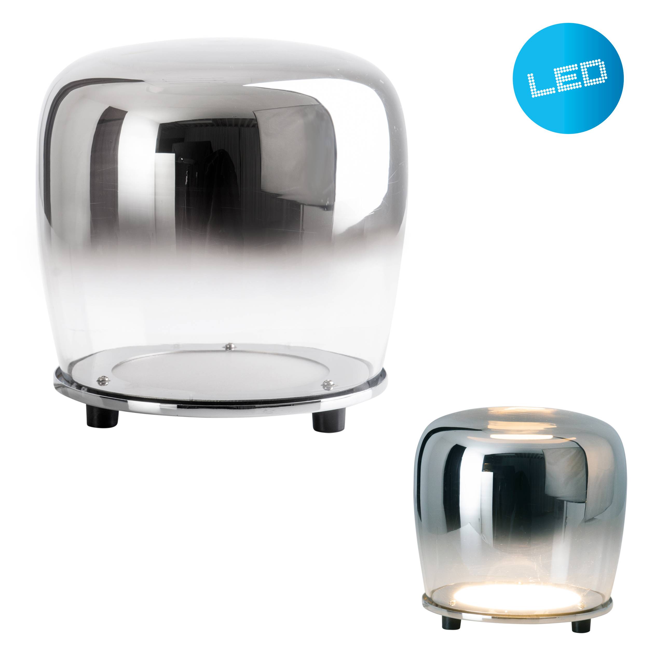 LED Tischleuchte "SMOKY" Ø:18cm