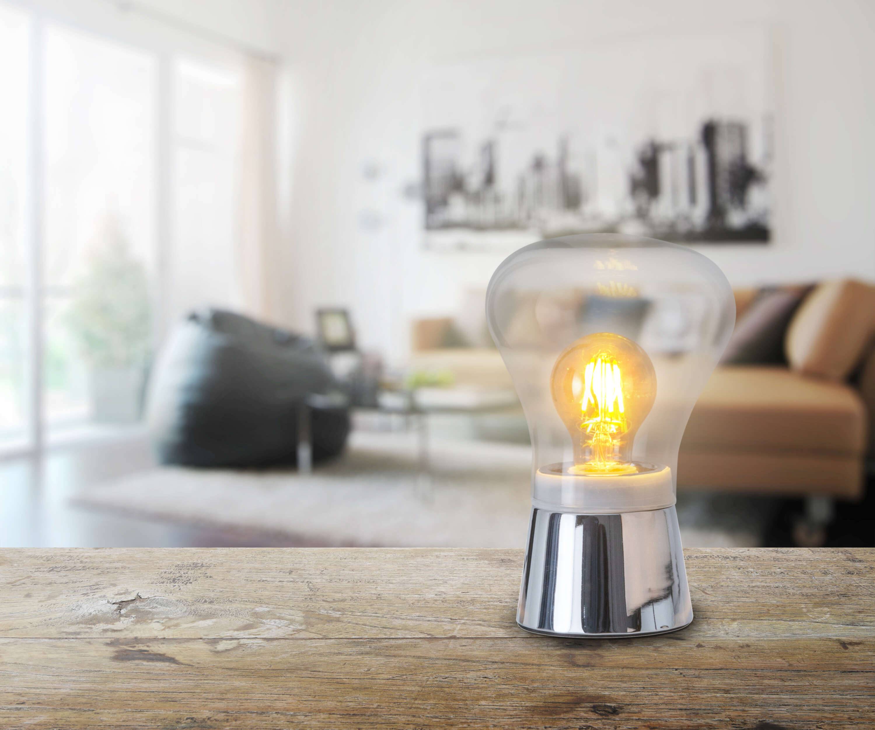 Glastischleuchte "KERRY" H: 21cm