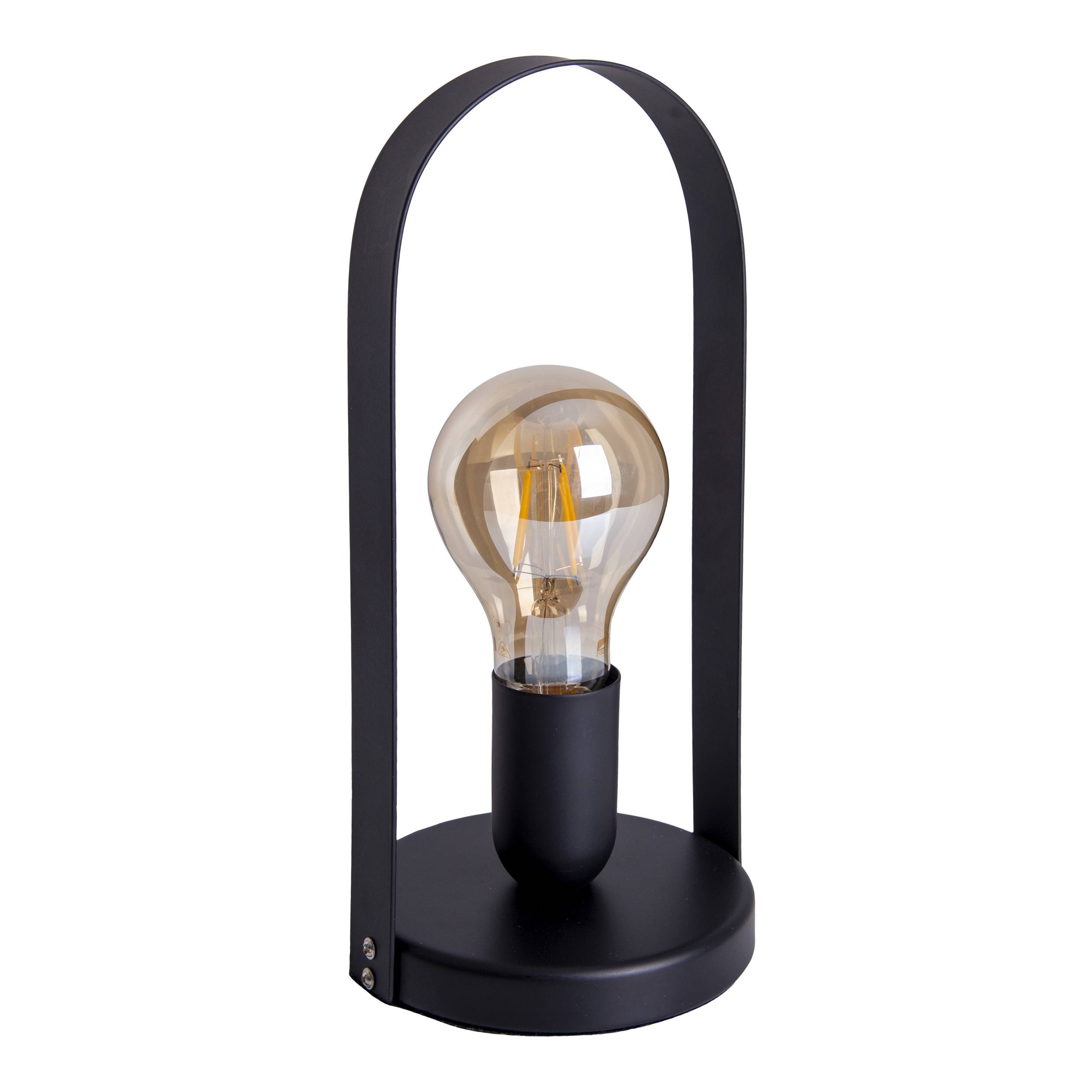 Metall-Tischleuchte "FARO" H: 28,5cm schwarz