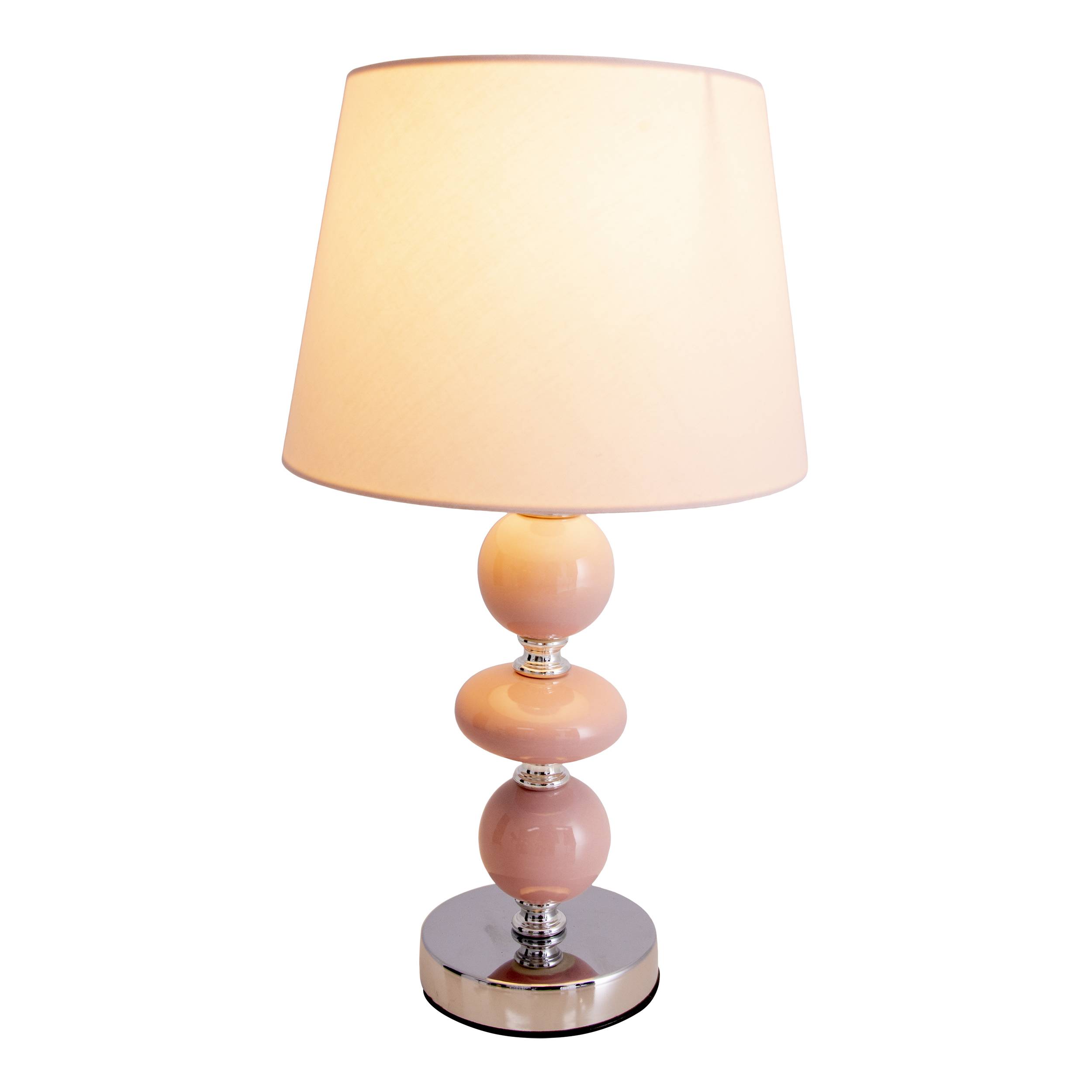 Keramik Tischleuchte "ARAGA" H: ca. 36 cm rosa