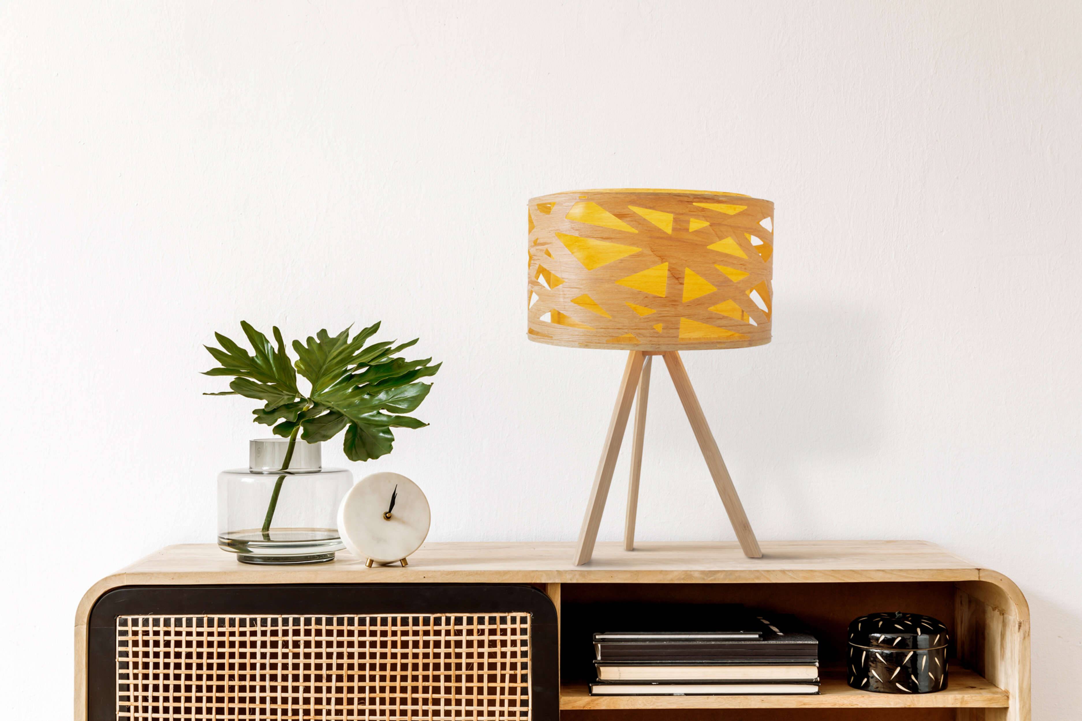 Tischleuchte "FINJA" mit Bambus h: 55cm