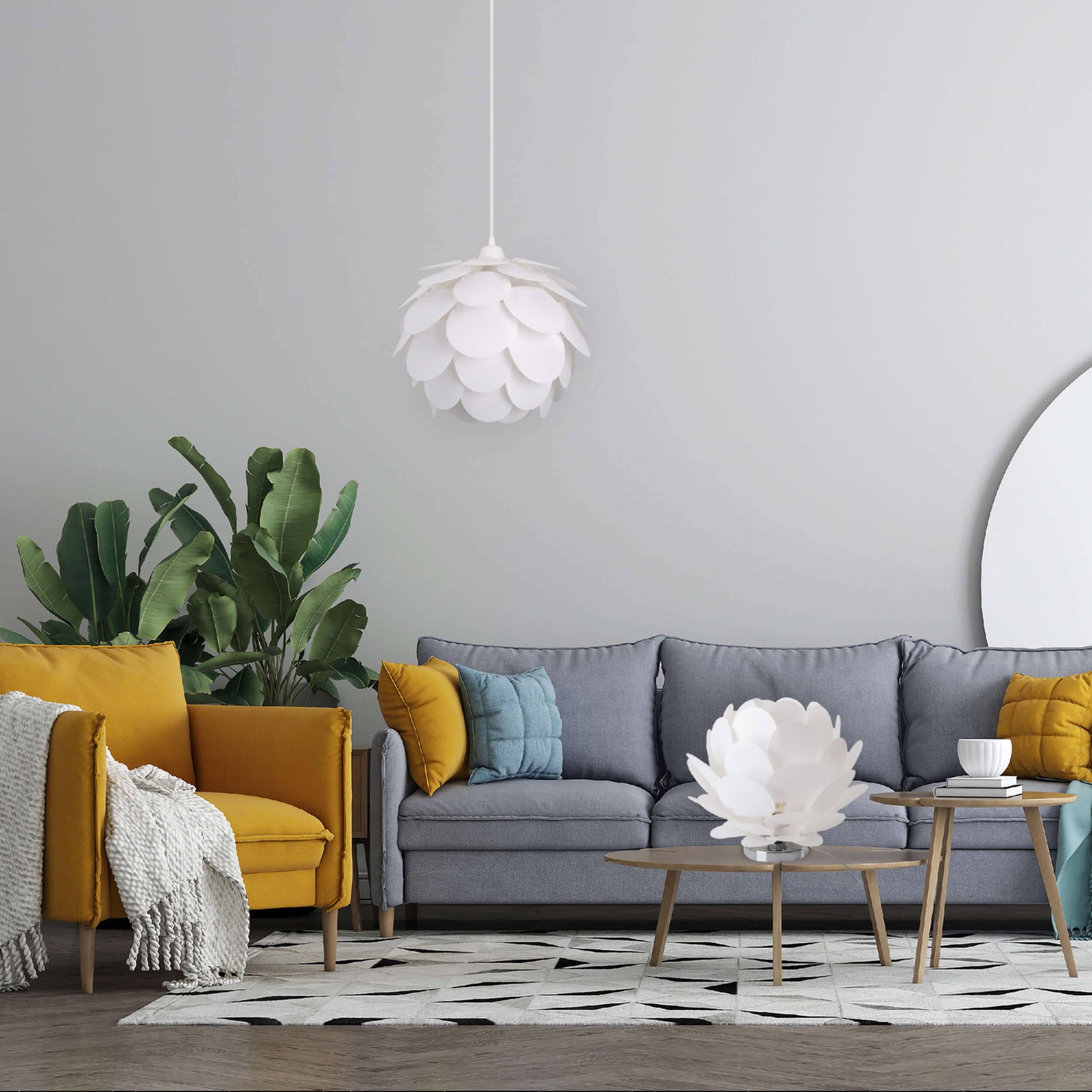 Tischleuchte weiß d: 41cm "FORA"