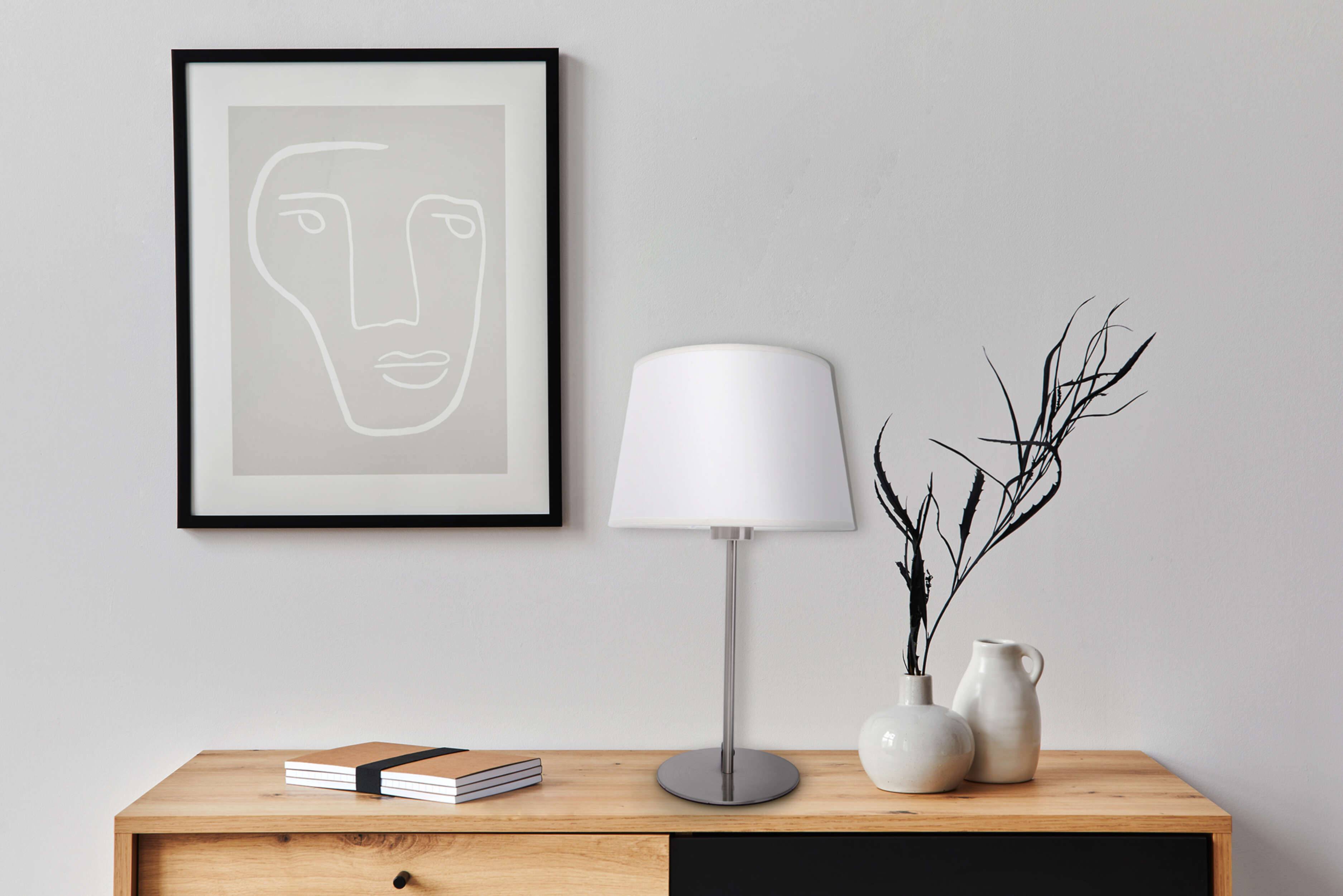 Tischleuchte "BOLOGNA" h: 45cm beige