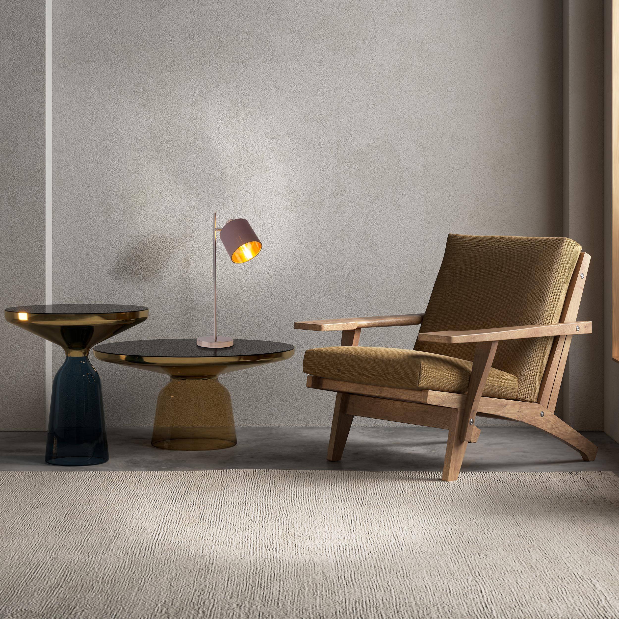 Tischleuchte "MARON" H: 54cm braun