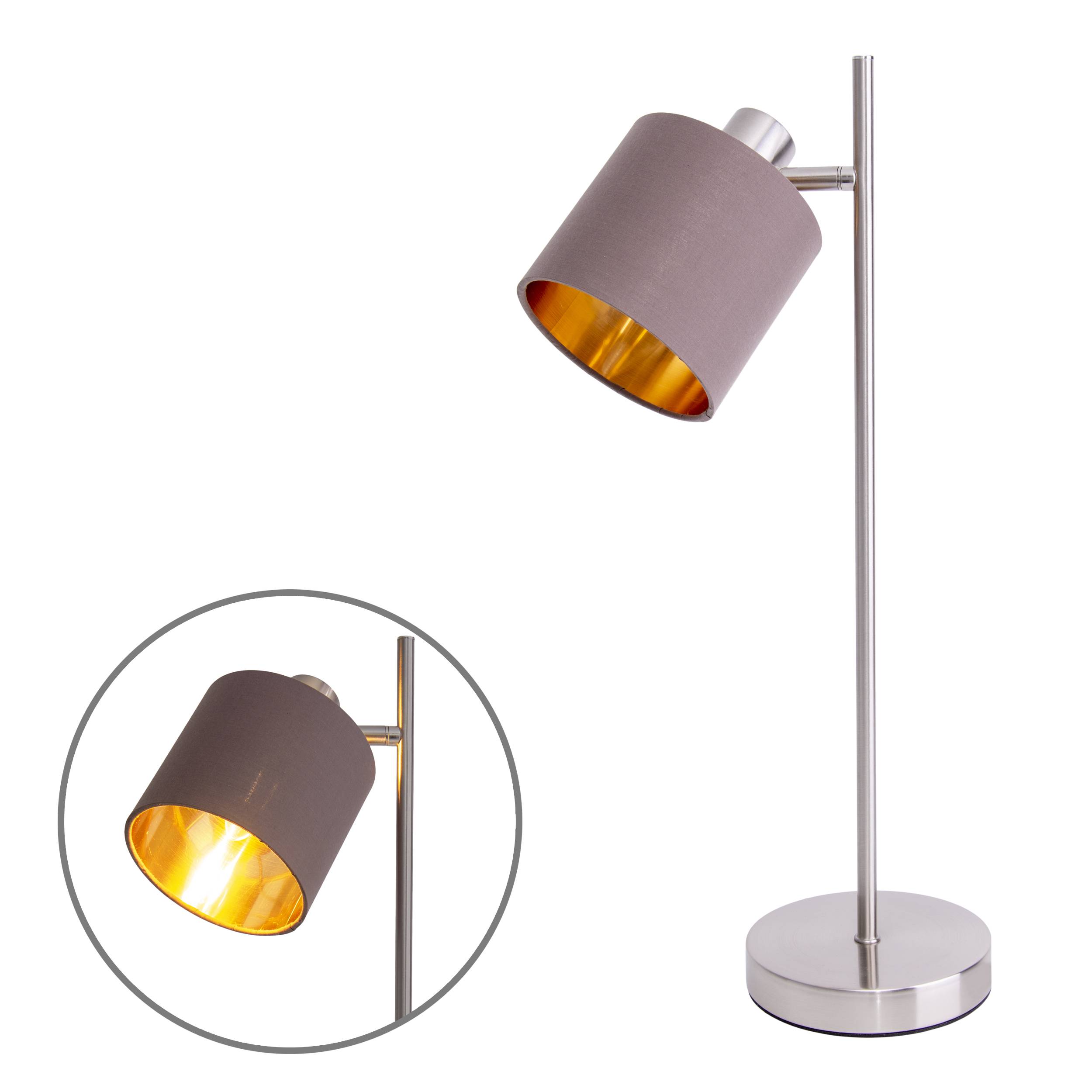 Tischleuchte "MARON" H: 54cm braun