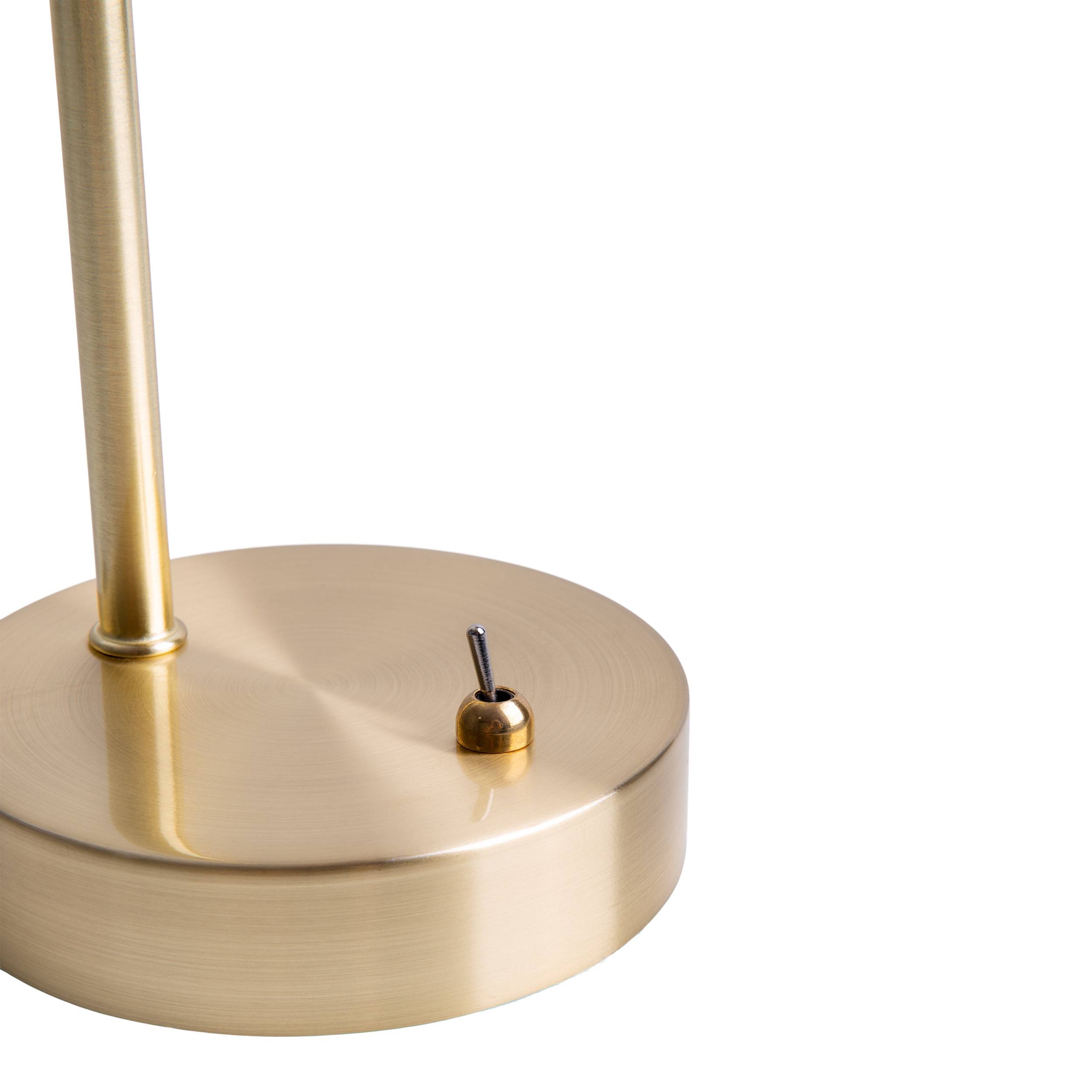 Tischleuchte "LIBBY" messing-amber