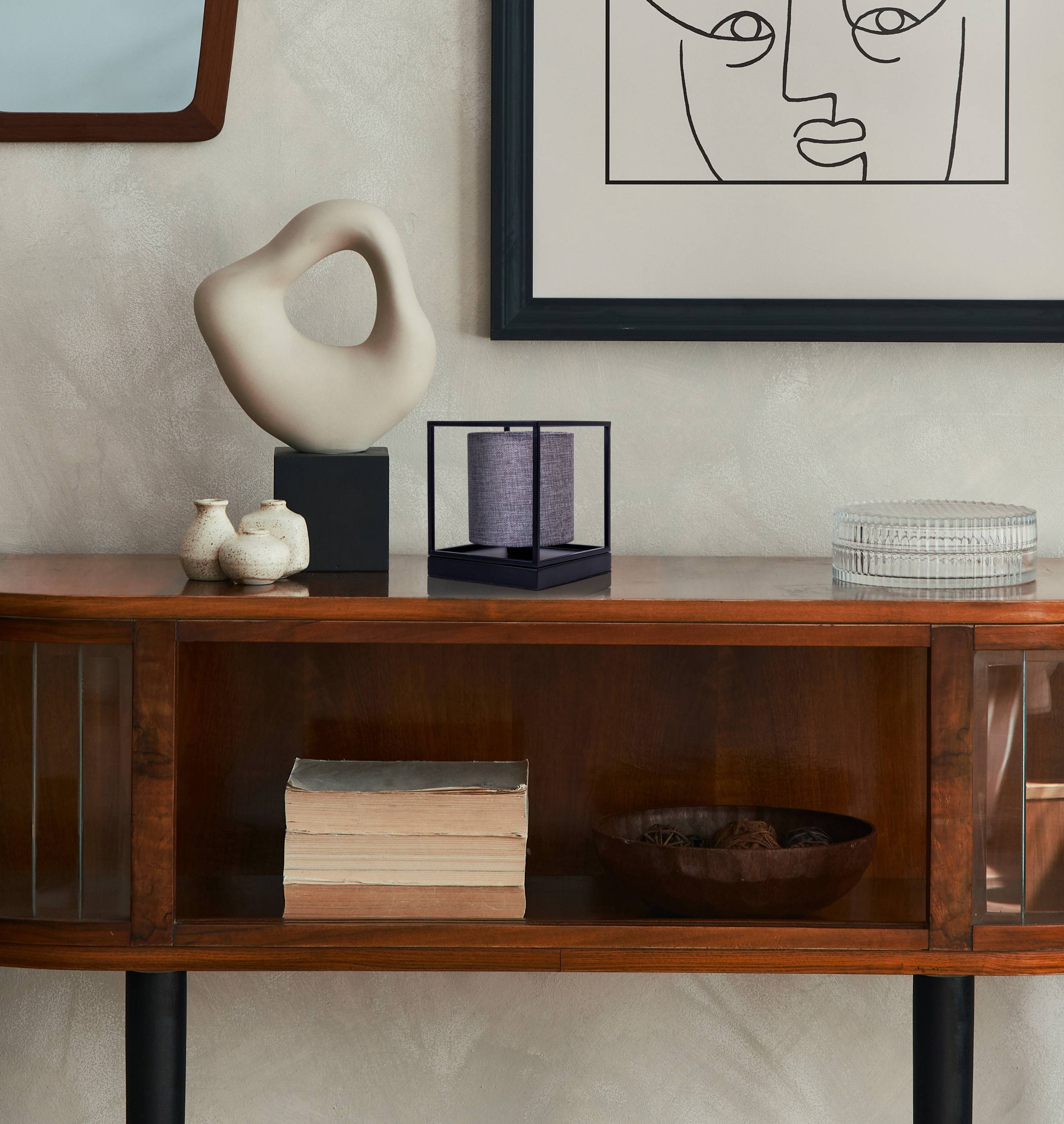 Tischleuchte "BETA" grau