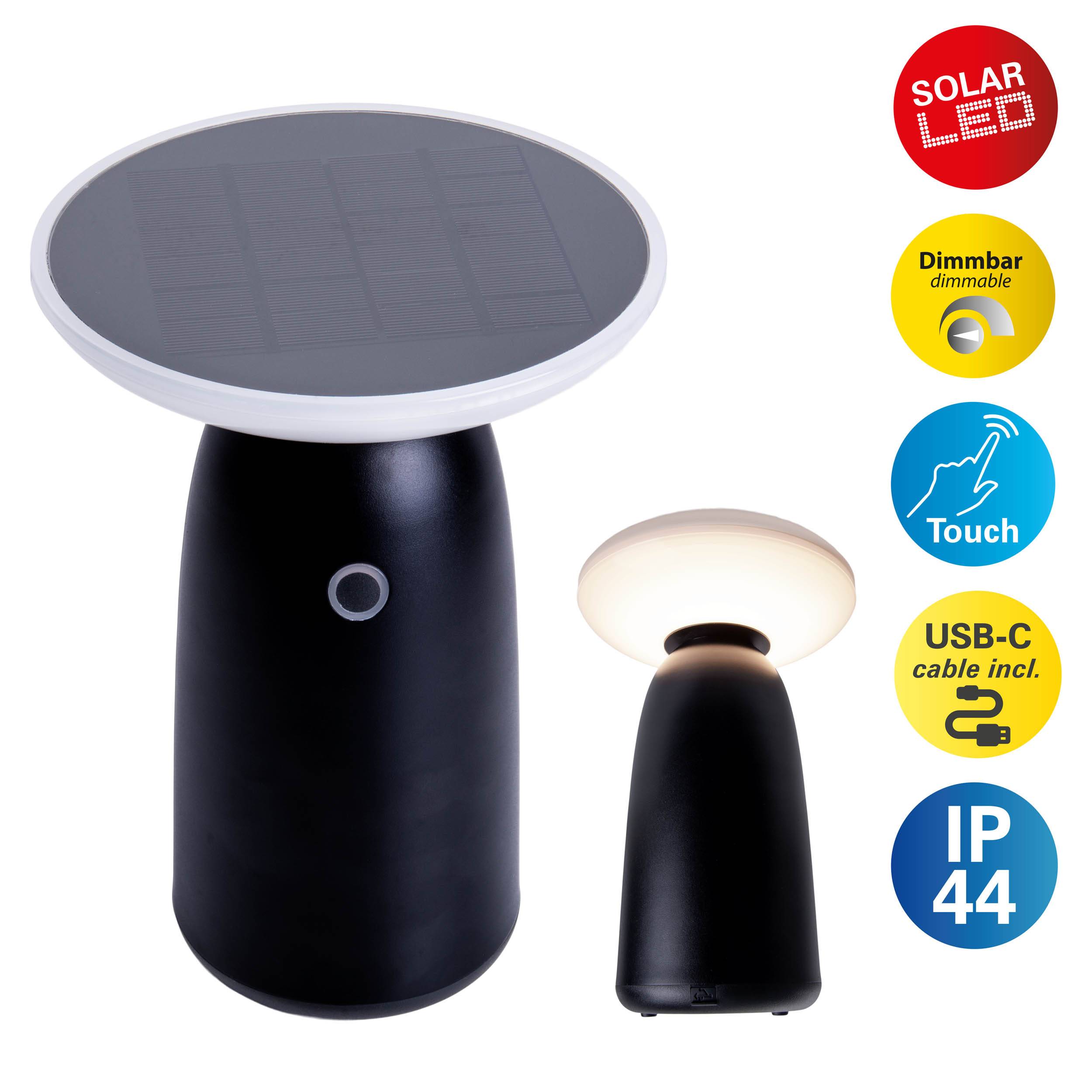 LED Solarleuchte "ADA" schwarz