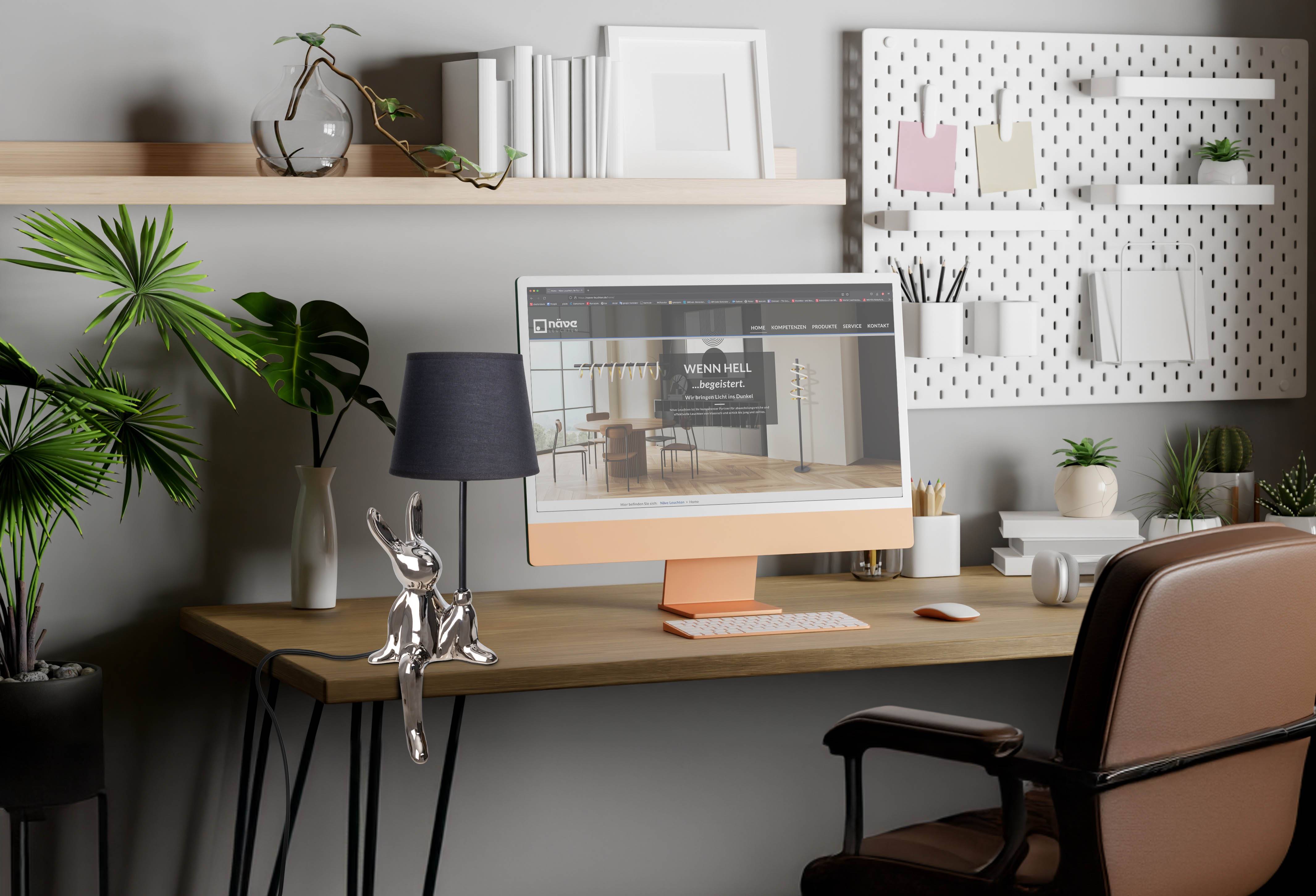 Tischleuchte "HELGE" D: 18 cm silber