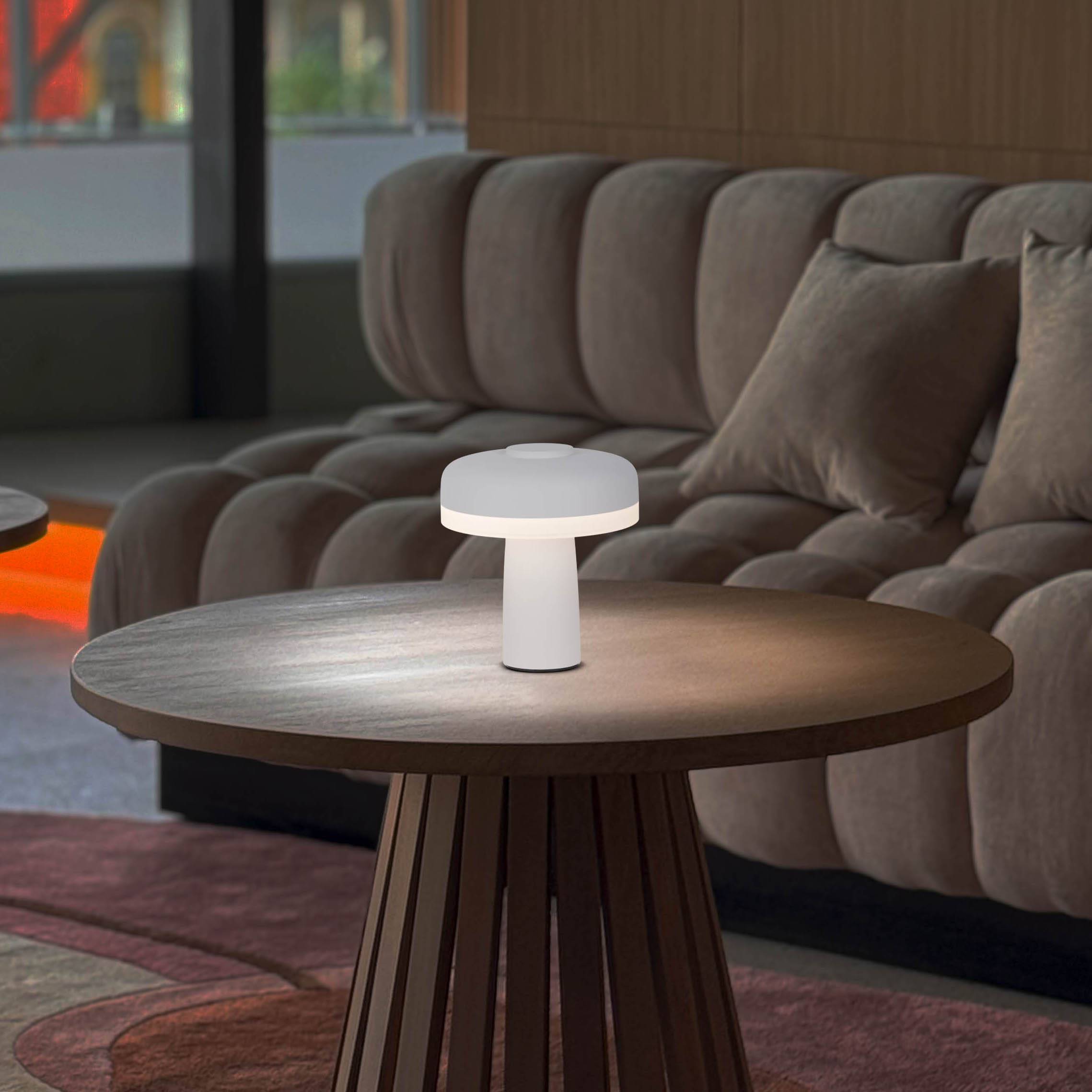 Akku-/ Tischleuchte weiß "PILU"