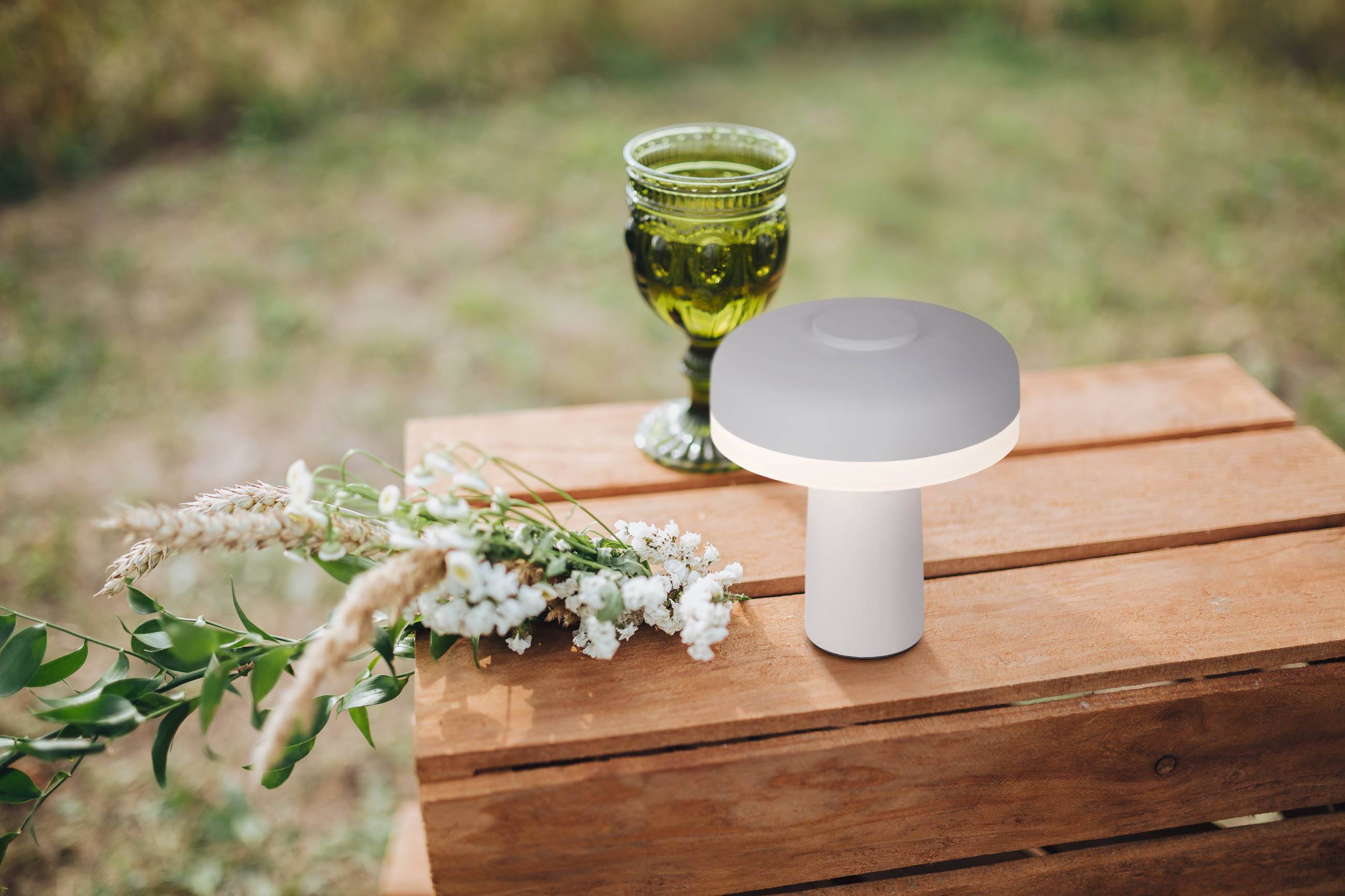 Akku-/ Tischleuchte weiß "PILU"