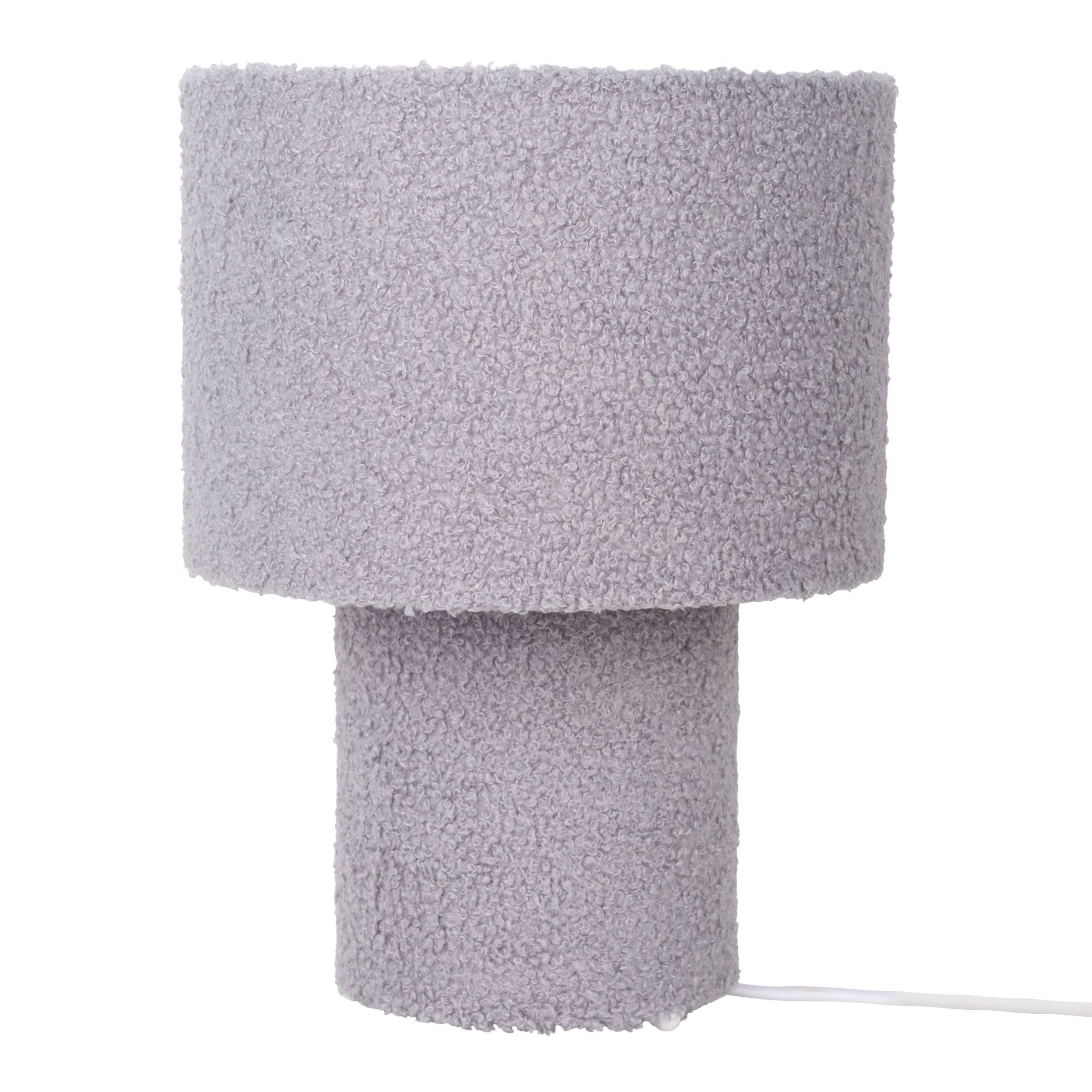 Tischleuchte "FLUFFY" grau / H: ca. 31 cm