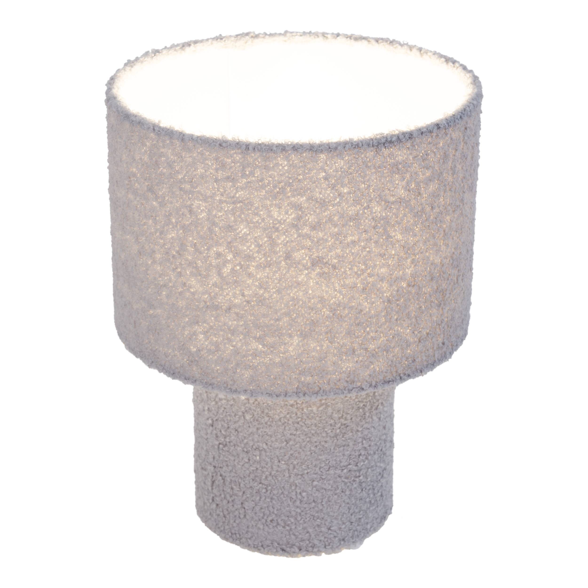Tischleuchte "FLUFFY" grau / H: ca. 31 cm