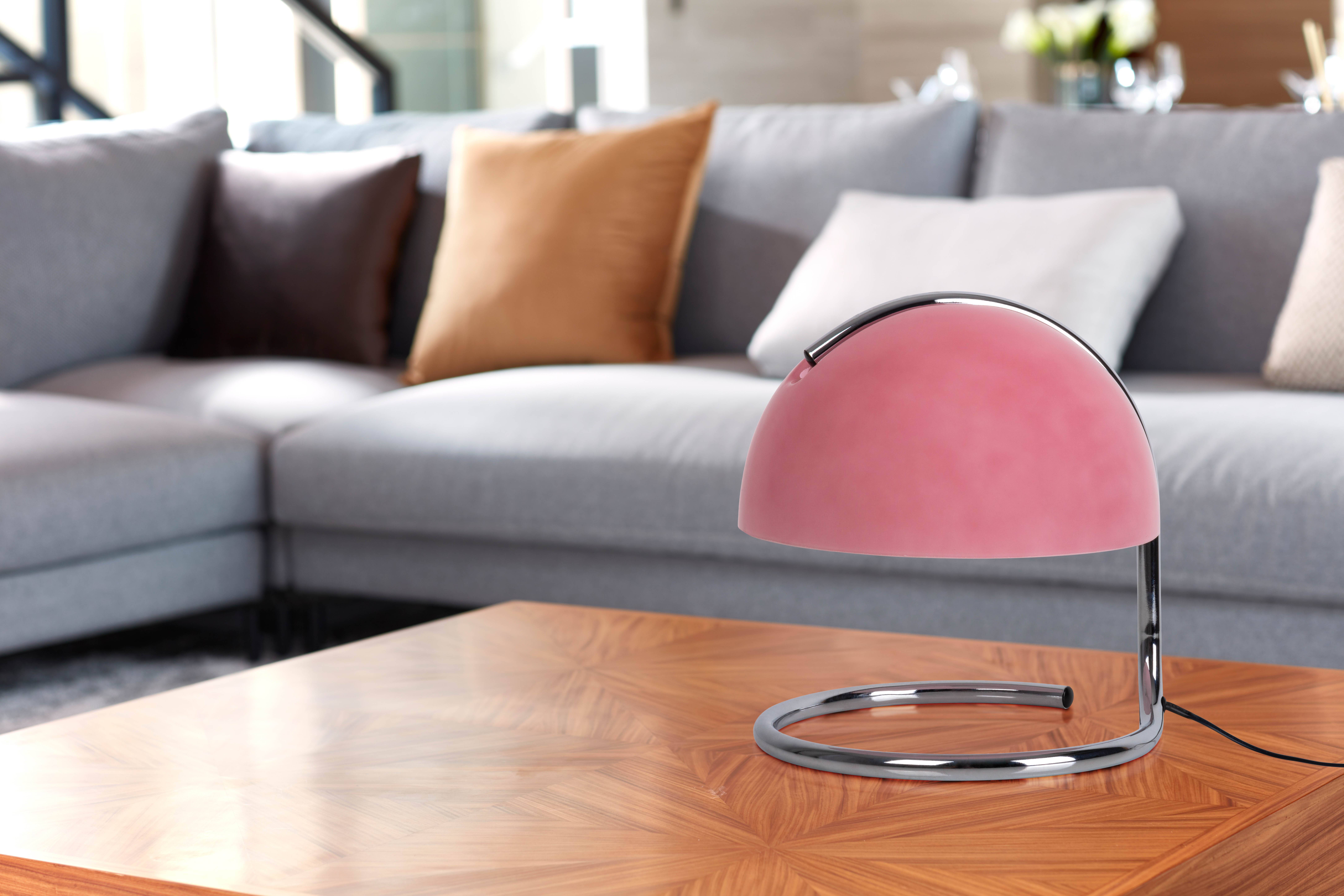 Tischleuchte "BURANO" rosa / H: 25 cm