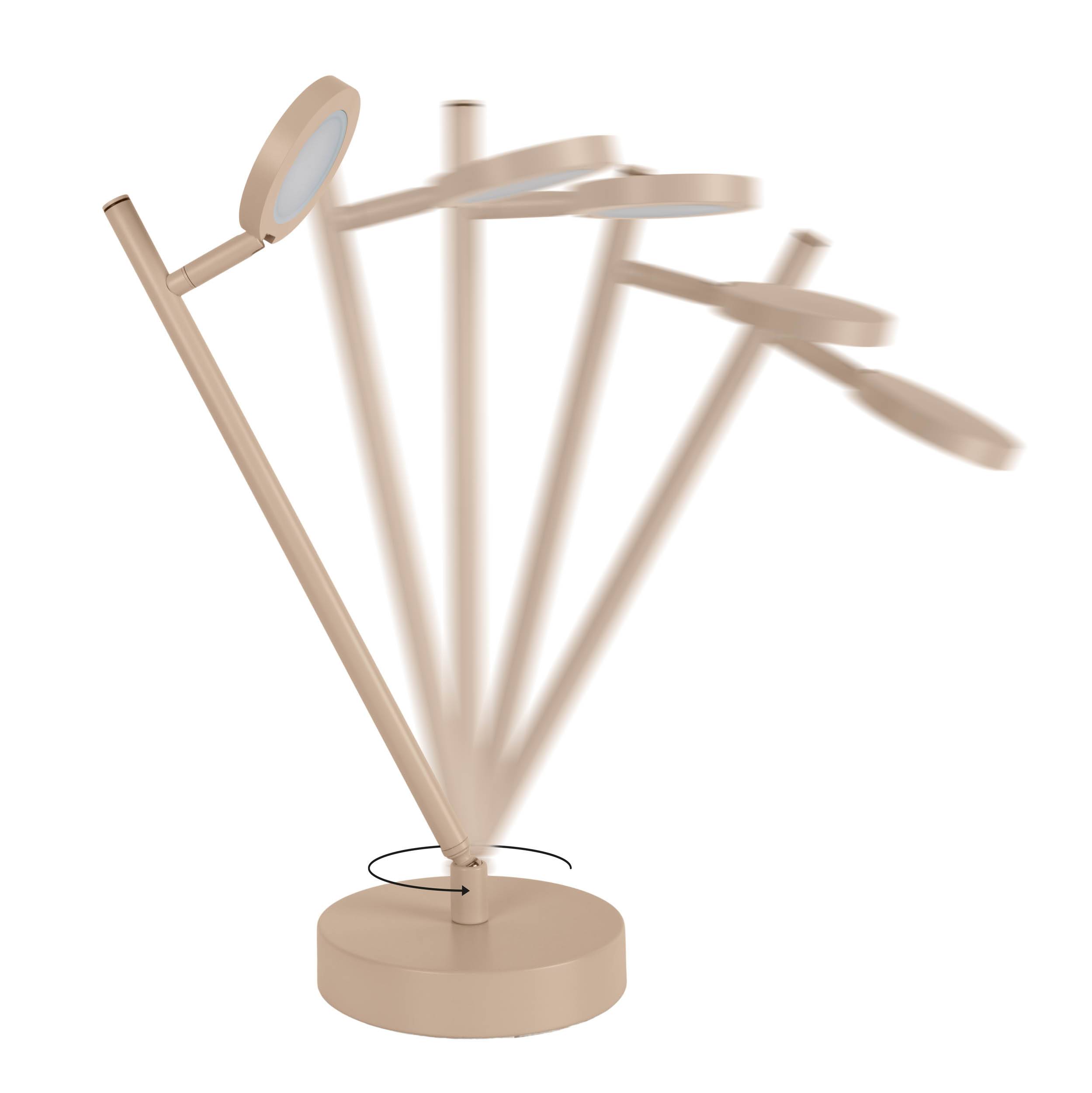 LED Akku-/ Tischleuchte "LUPA" H:45cm almond