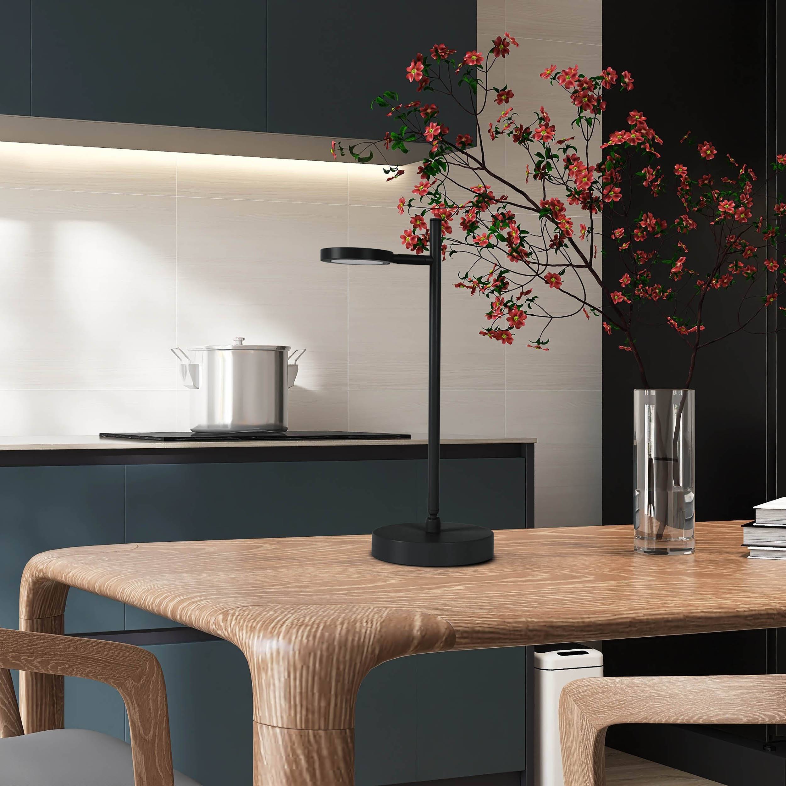 LED Akku-/ Tischleuchte "LUPA" H45cm schwarz