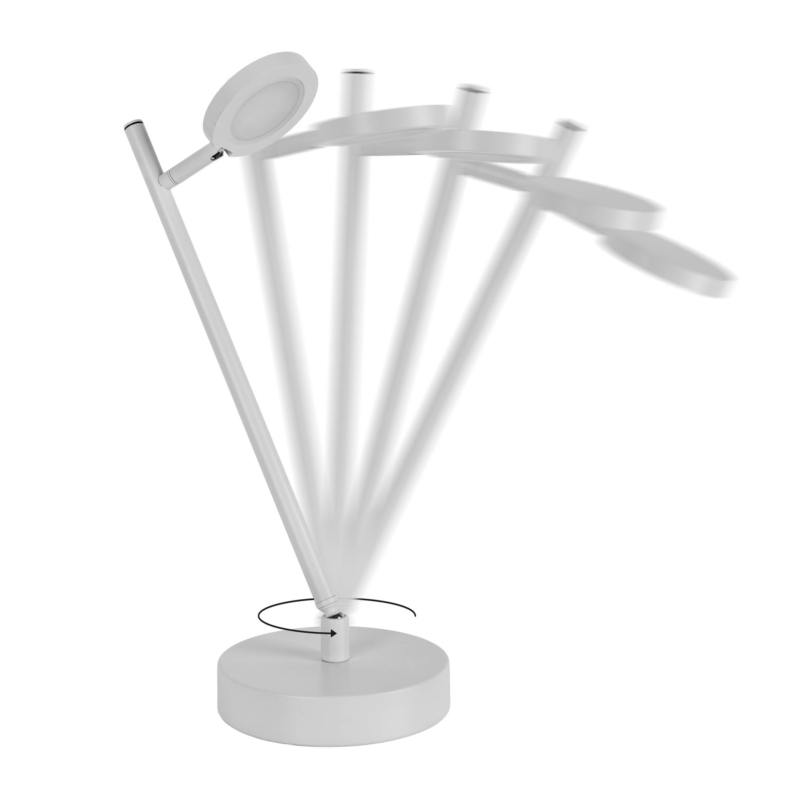 LED Akku-/ Tischleuchte "LUPA" H:45cm weiß