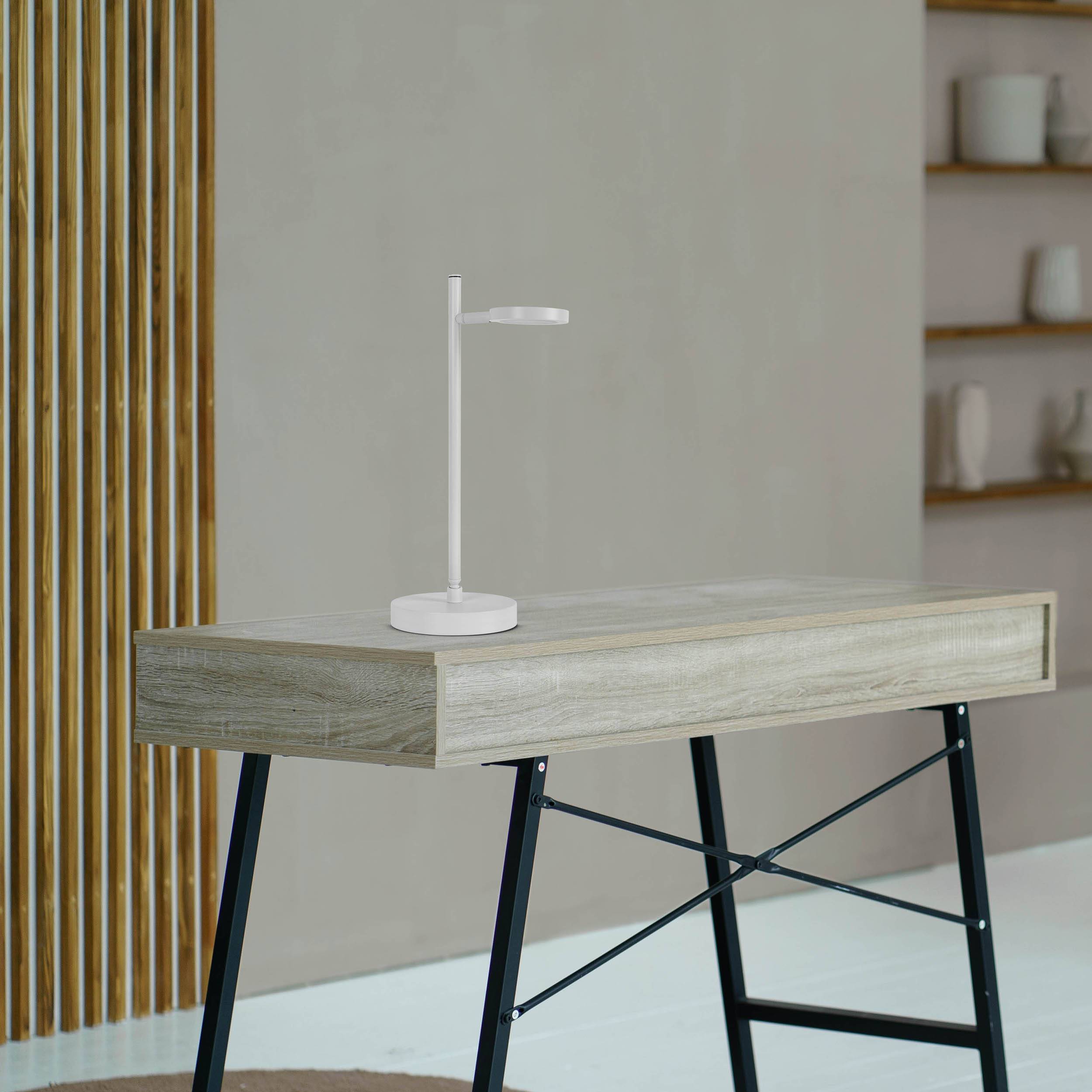 LED Akku-/ Tischleuchte "LUPA" H:45cm weiß