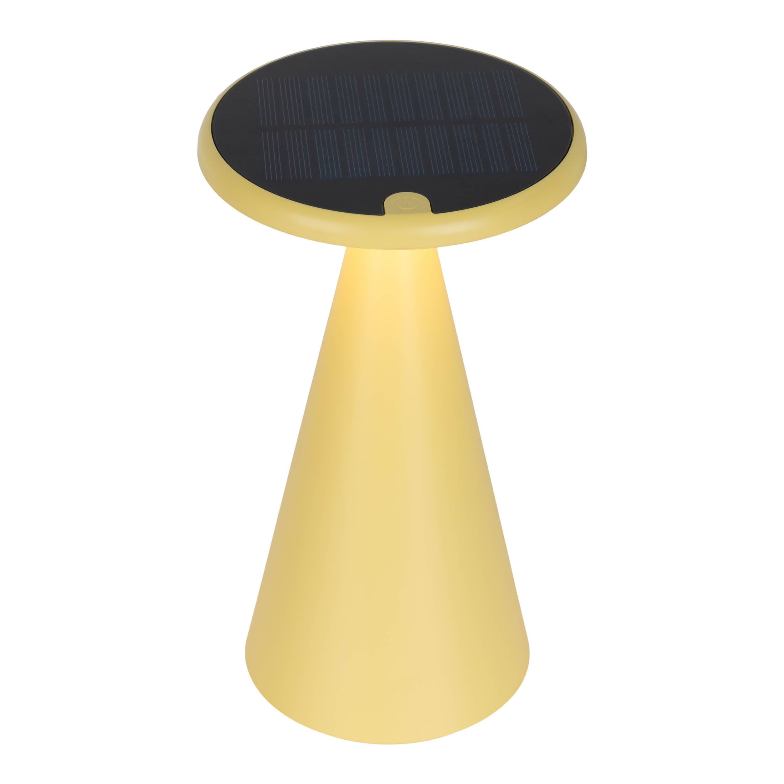 Solar-Akku-Tischleuchte "PALU" gelb
