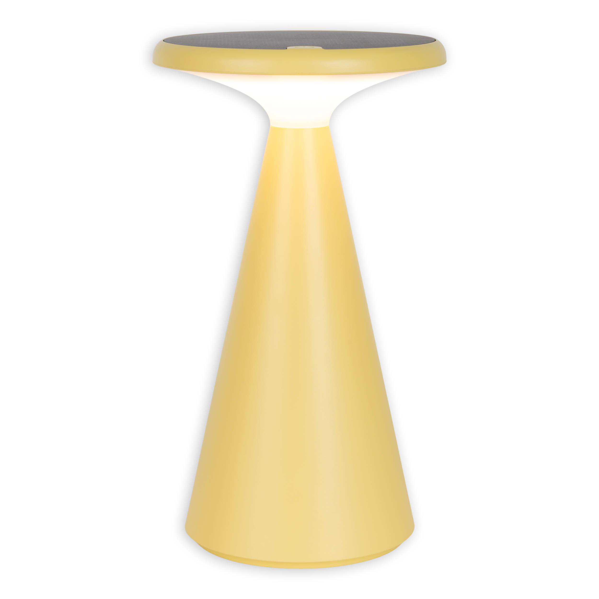 Solar-Akku-Tischleuchte "PALU" gelb