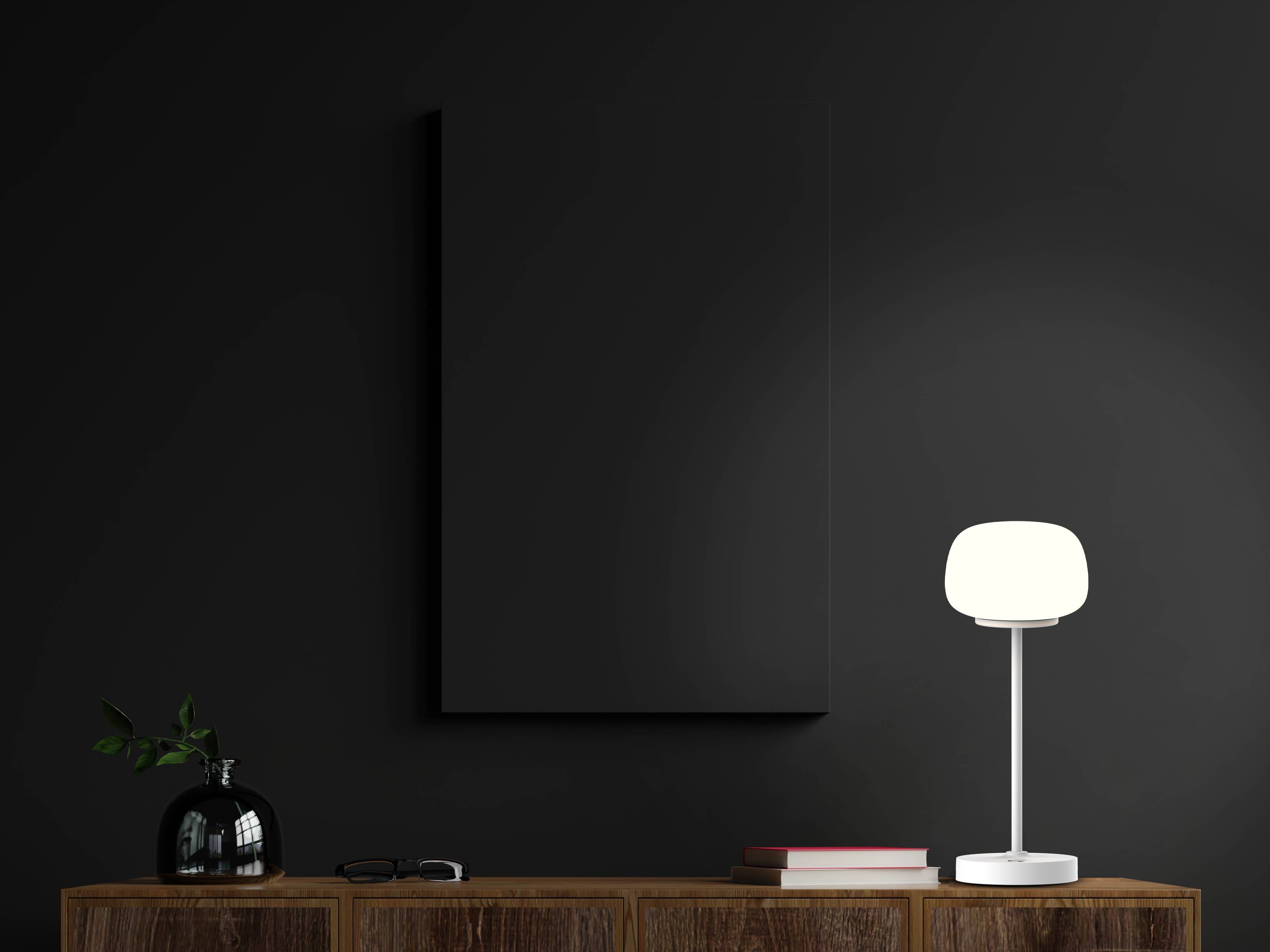 LED Akku-/ Tischleuchte "PINA" weiß