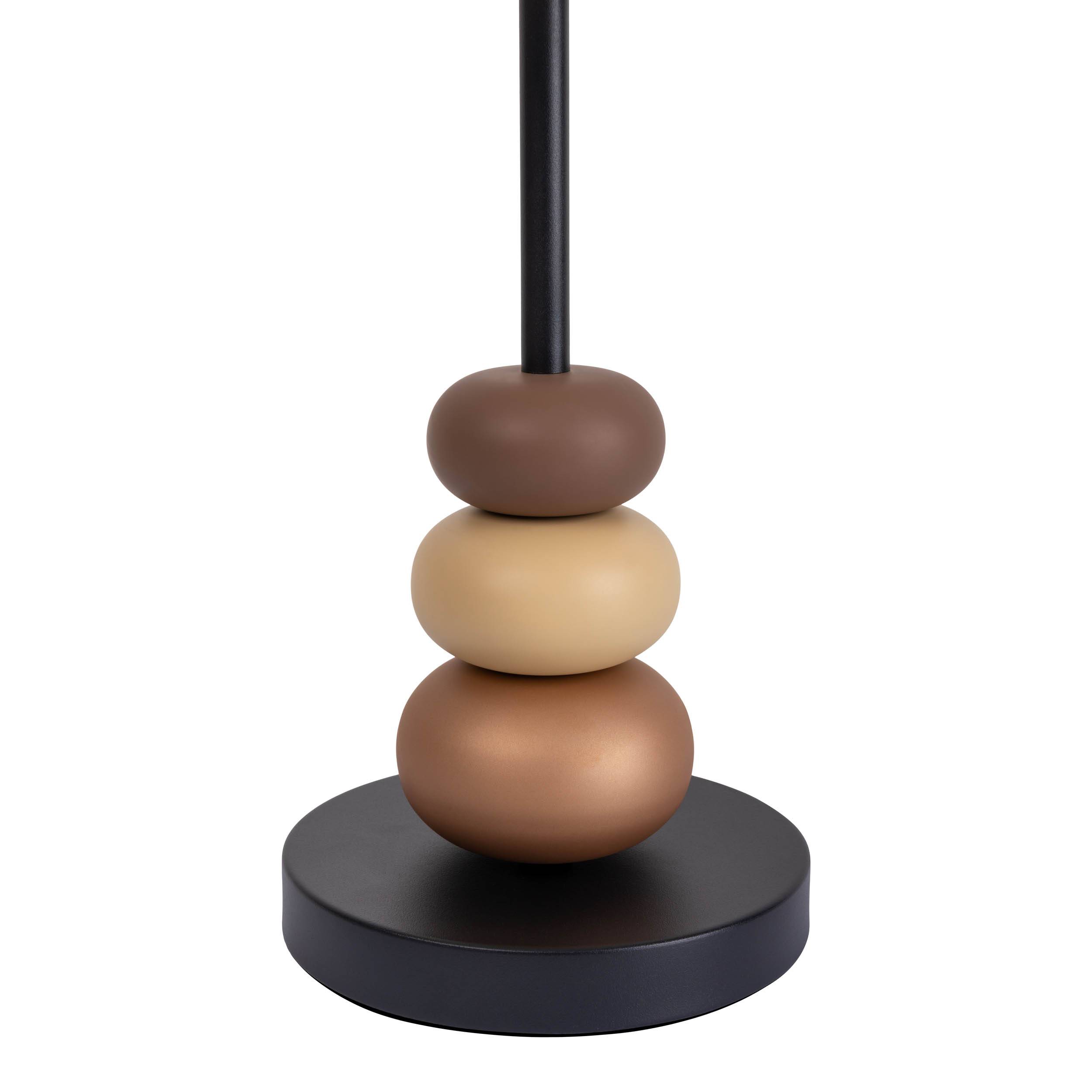 Tischleuchte "ELINA" / schwarz / braun