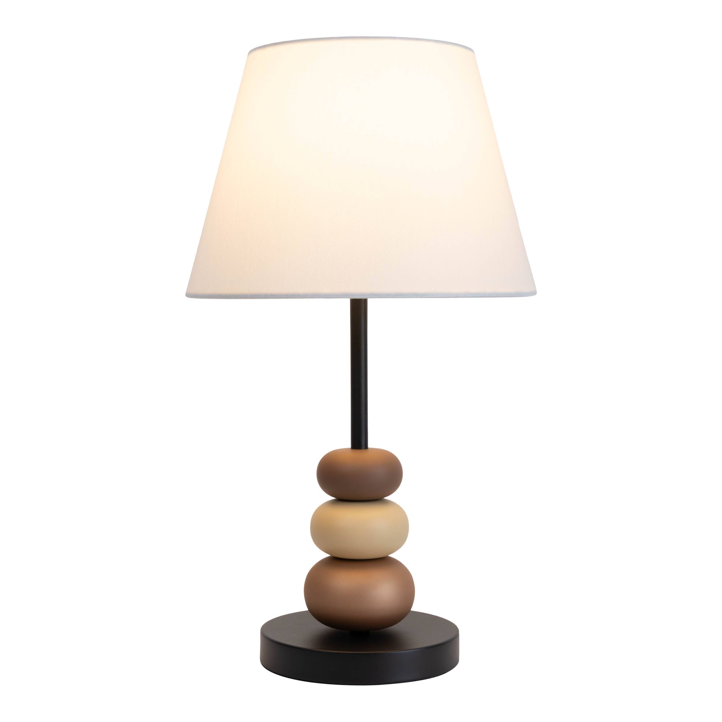Tischleuchte "ELINA" / schwarz / braun