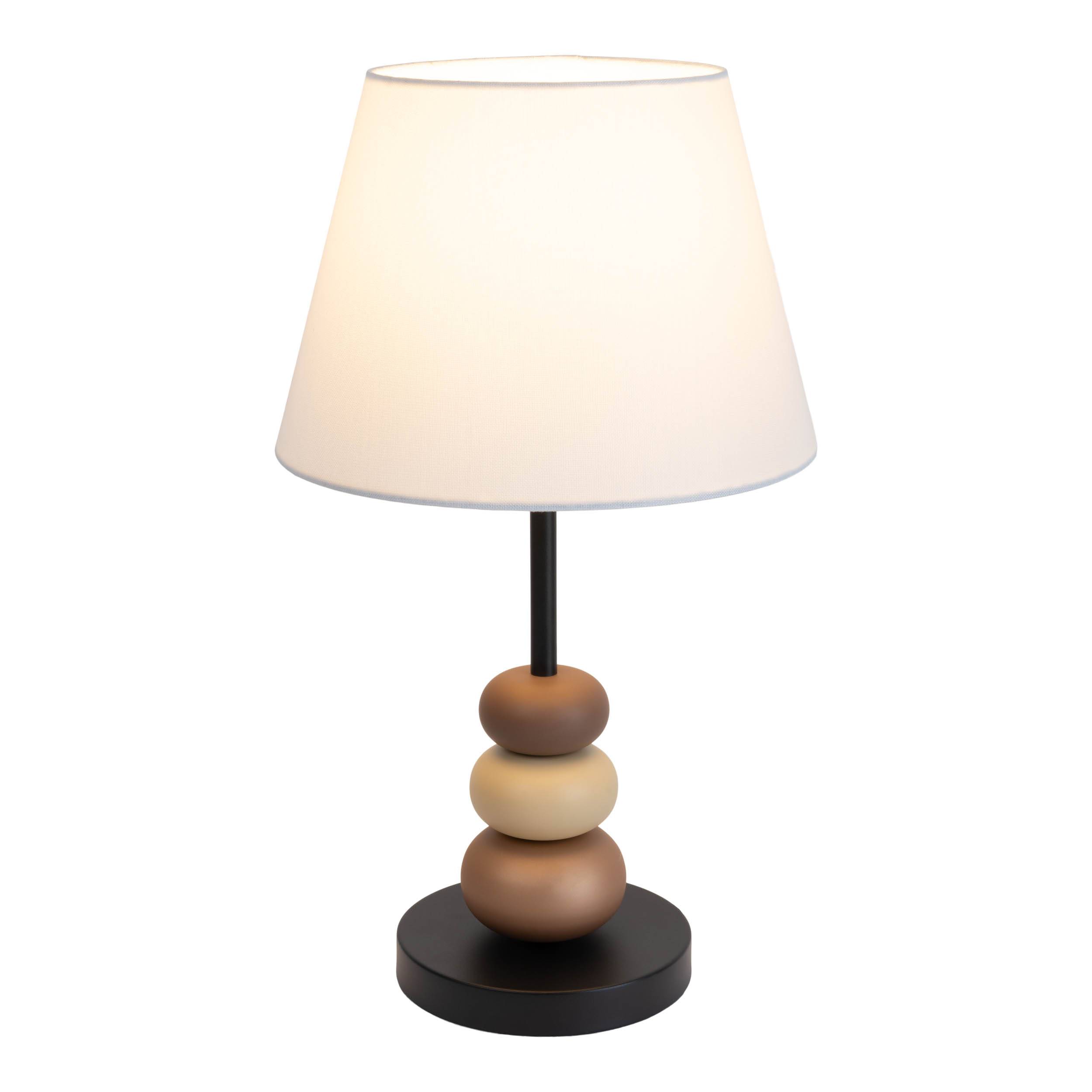 Tischleuchte "ELINA" / schwarz / braun