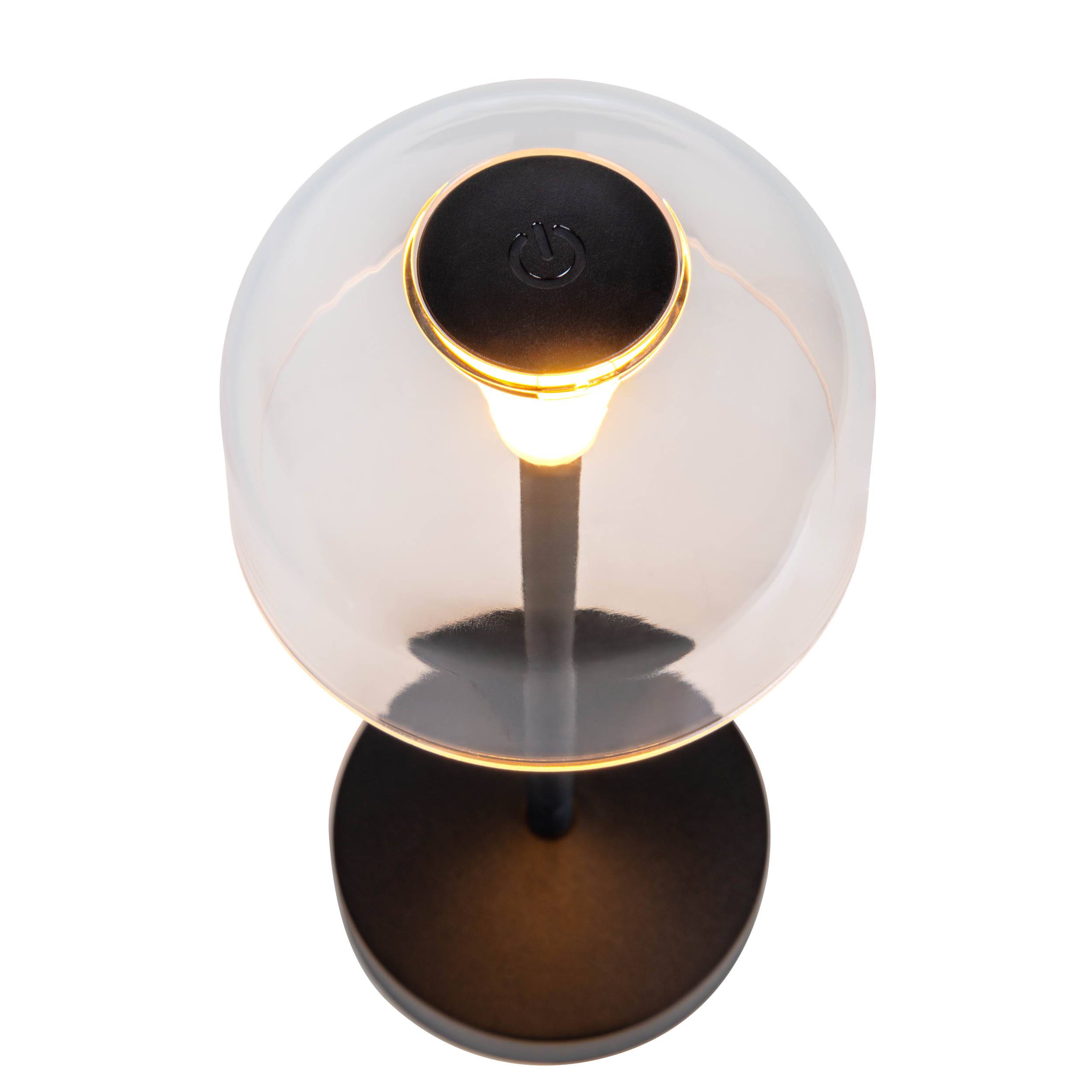 Akku- Tischleuchte "GOMBA" schwarz 2er Set