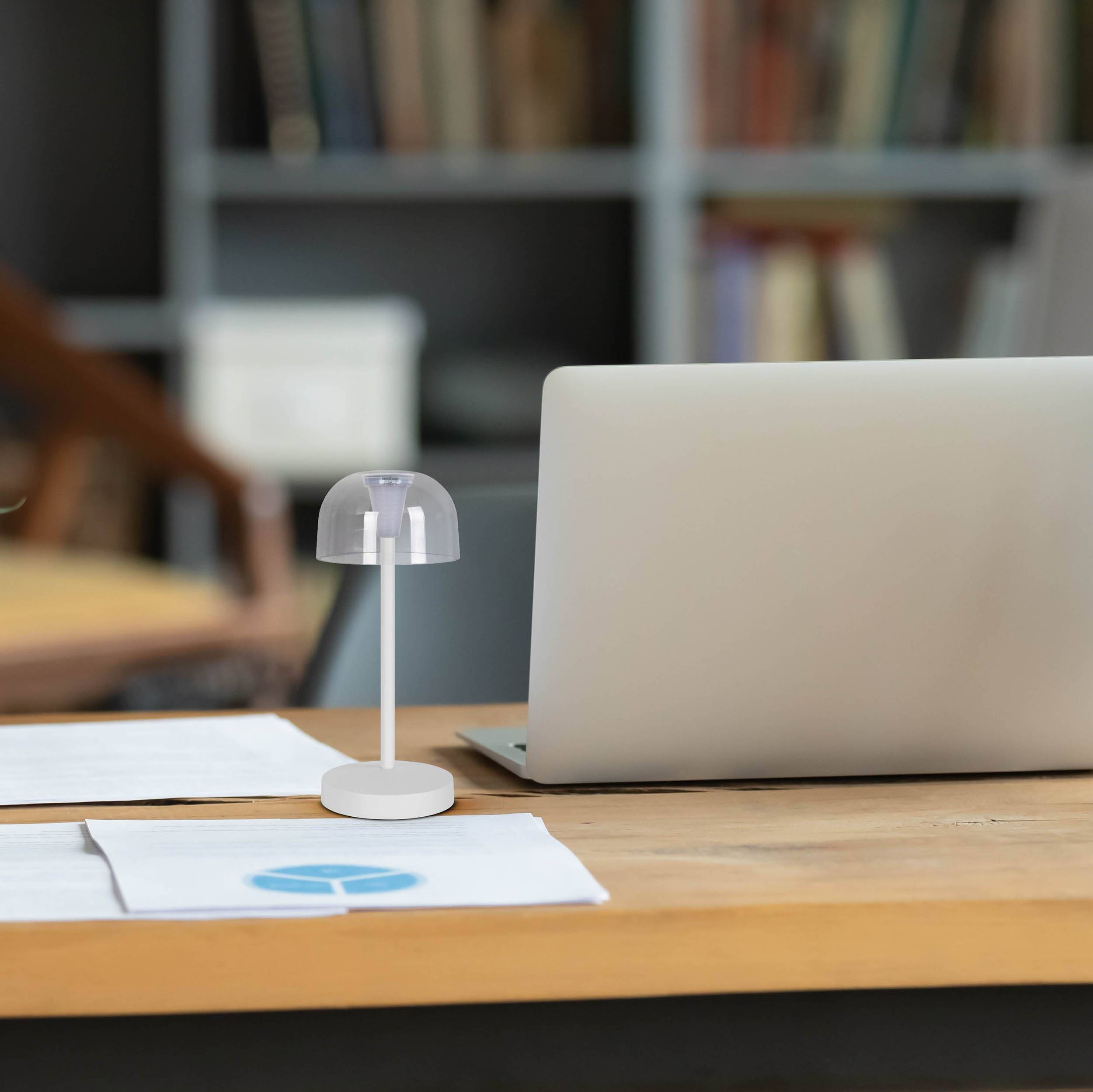 Akku- Tischleuchte "GOMBA" weiß 2er Set