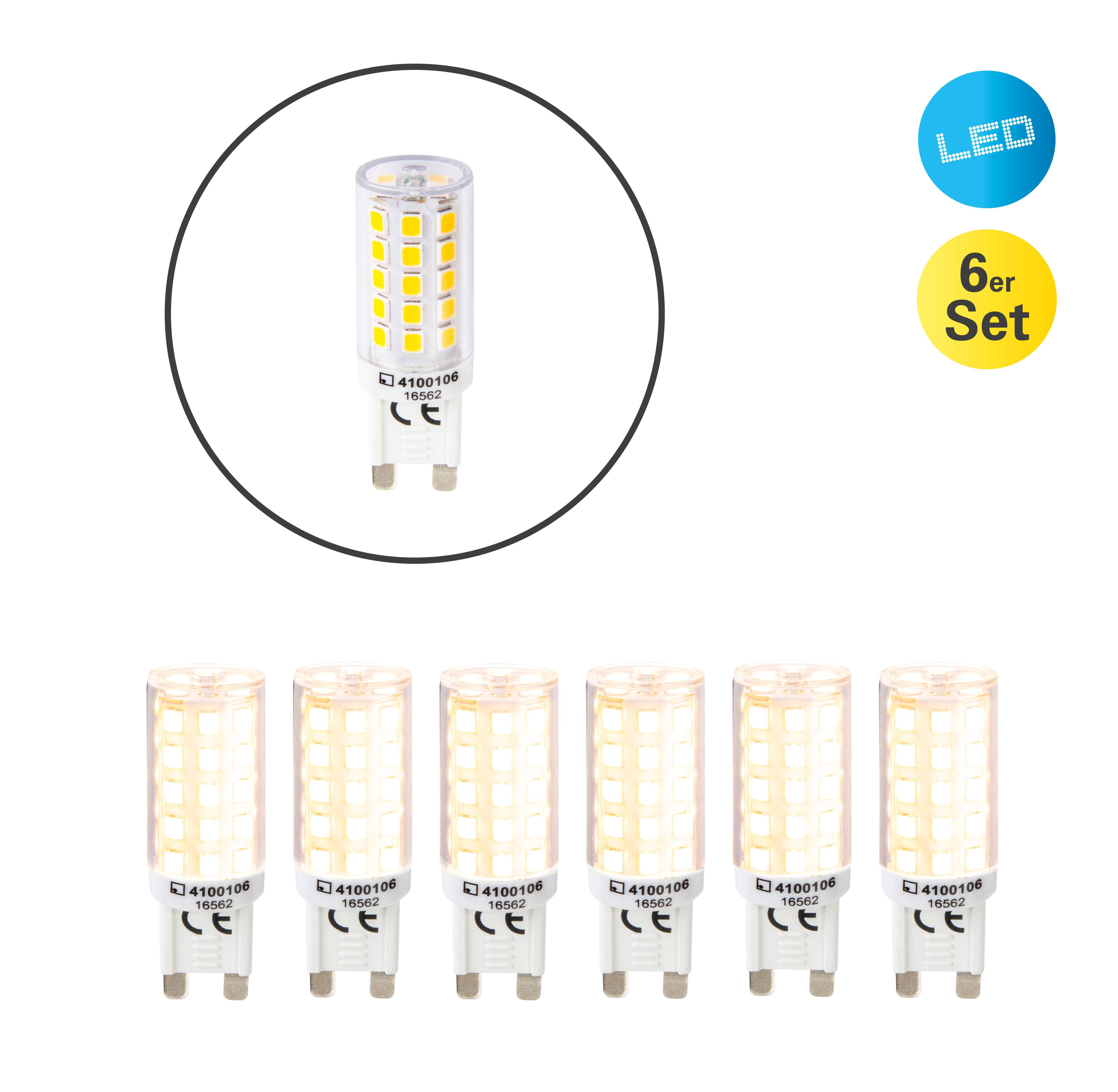 6er-Set LED-Leuchtmittel "DENNY" G9 / 3,5 W
