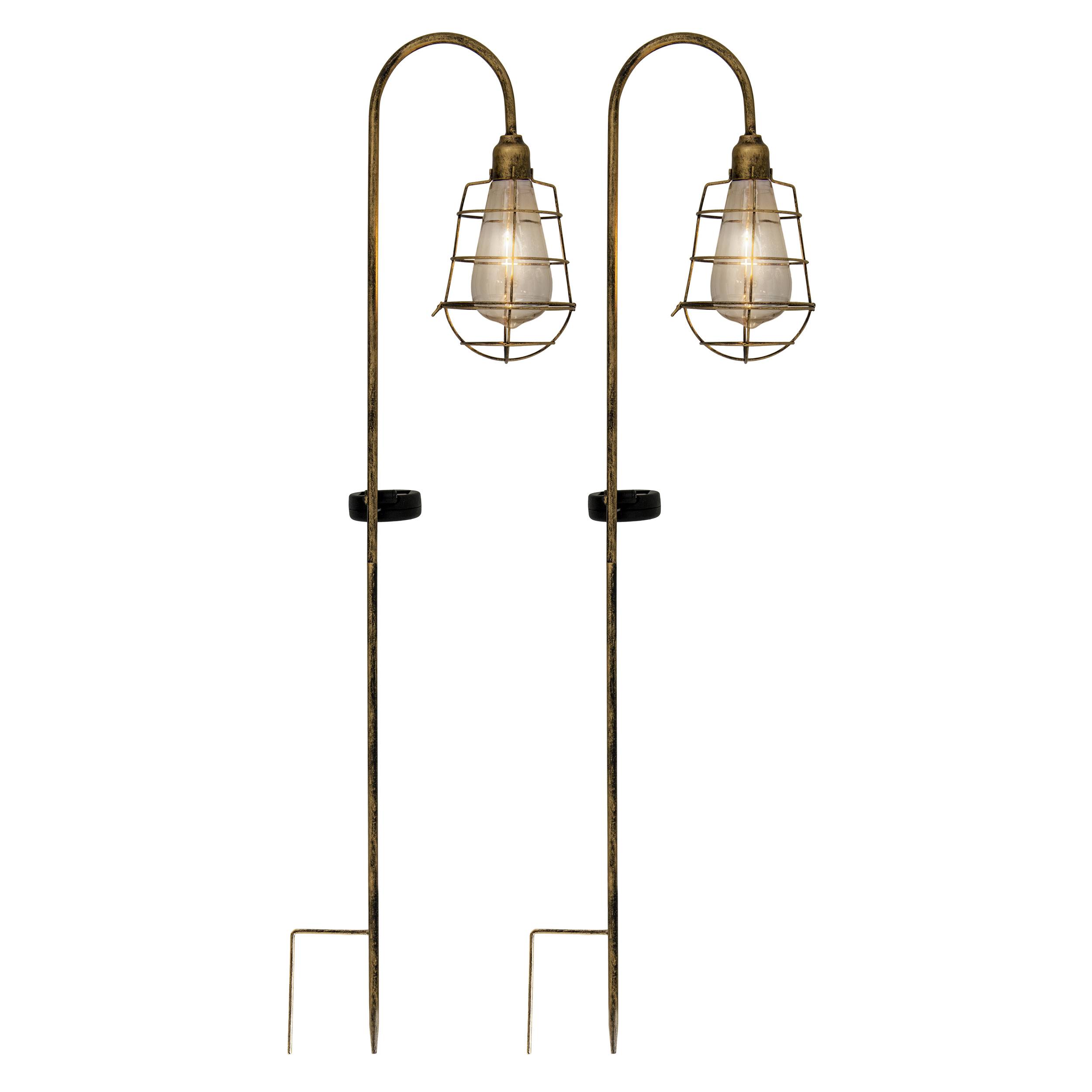 2er-Set LED Deko-Solar-Erdspieß "GITTI" H: 76,5 cm