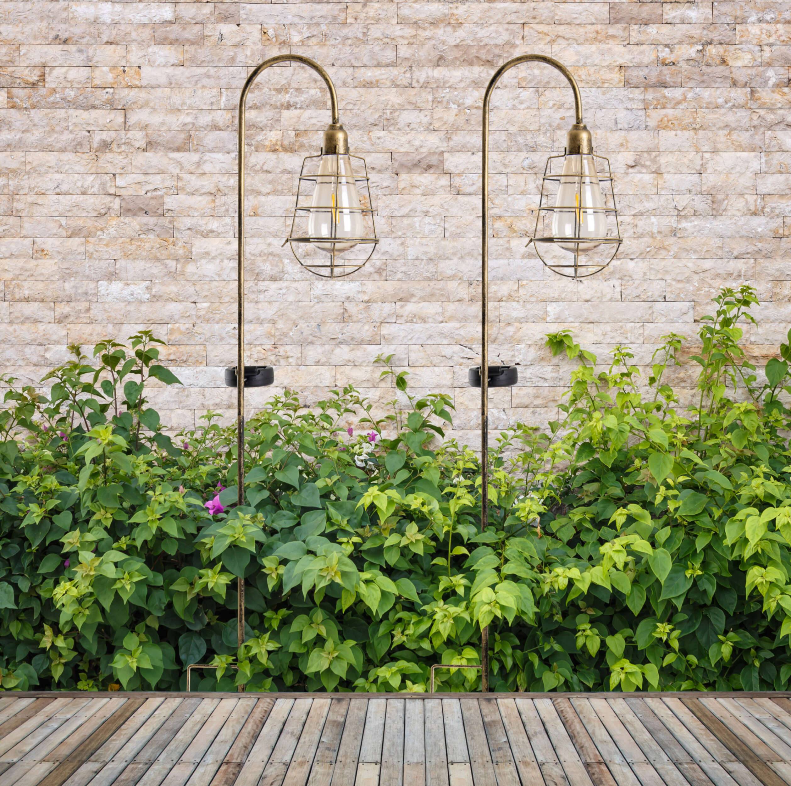 2er-Set LED Deko-Solar-Erdspieß "GITTI" H: 76,5 cm